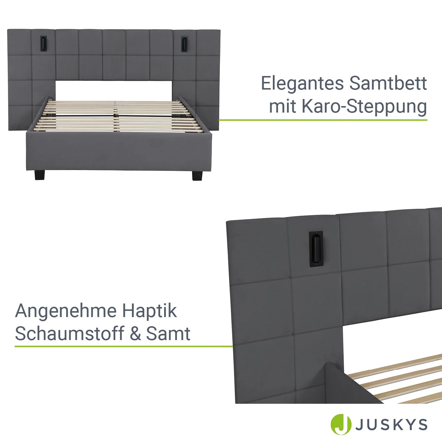 2025 Lit rembourré en velours Luzano