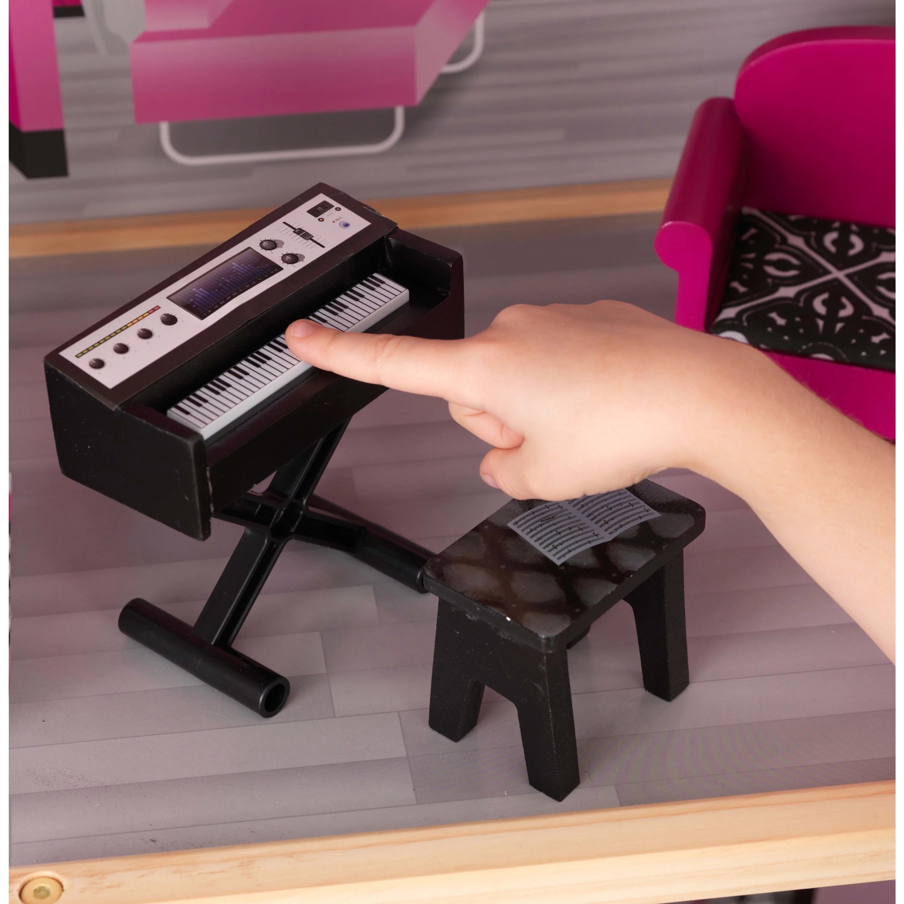 KidKraft Sparkle Mansion Puppenhaus aus Holz mit 30 Zubehörteilen