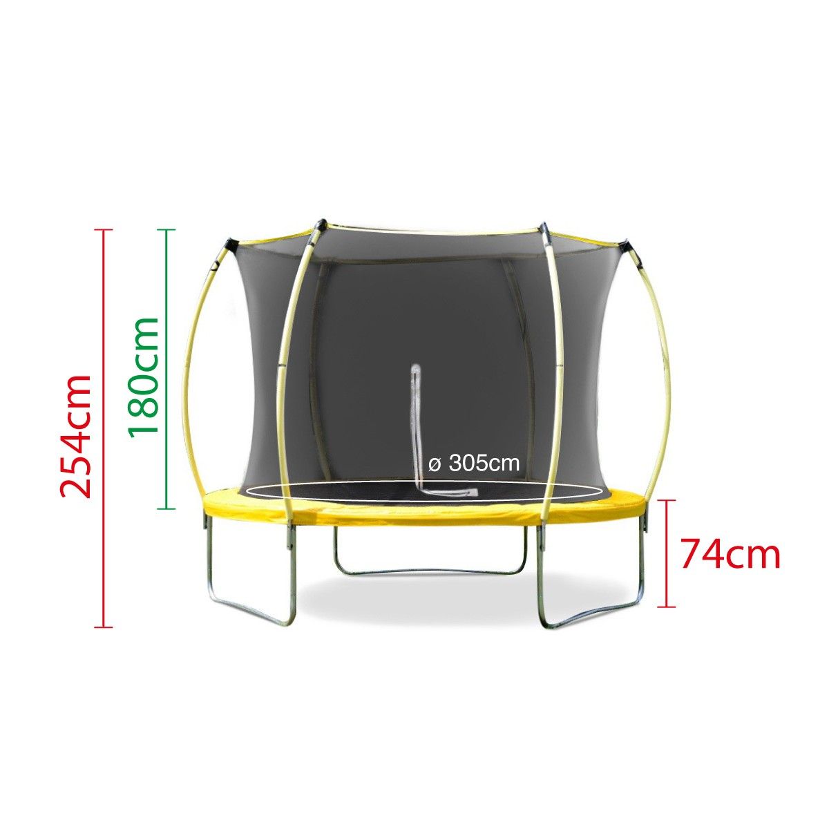 Ataa Ovales gelbes Trampolin - Outdoor-Spiele und Spielzeug für Kinder