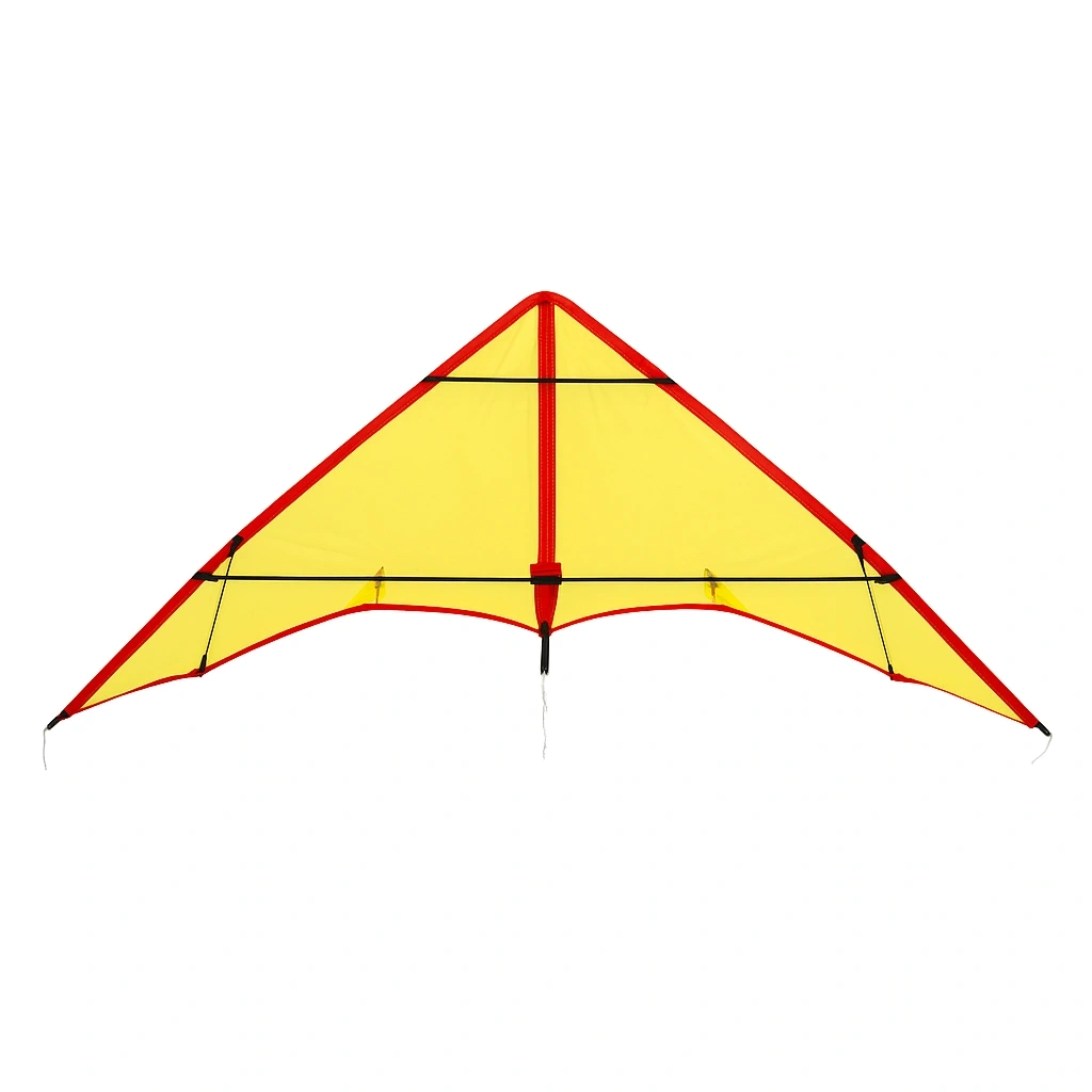 Cerf-volant triangulaire jaune et rouge, en nylon, pour les loisirs de plein air, 180 x 50 x 2 cm - PjWfRhK210yu