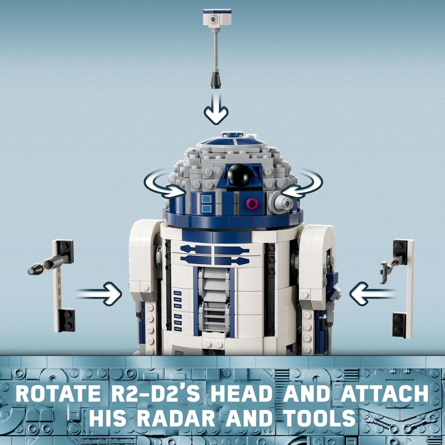 LEGO Star Wars R2-D2 Droidenfigur zum Zusammenbauen, Sammlerstück zur Zimmerdekoration mit exklusiver Darth Malak Minifigur zum 25. Jubiläum, kreative Geschenkidee für Kinder und Fans ab 10 Jahren, 75379
