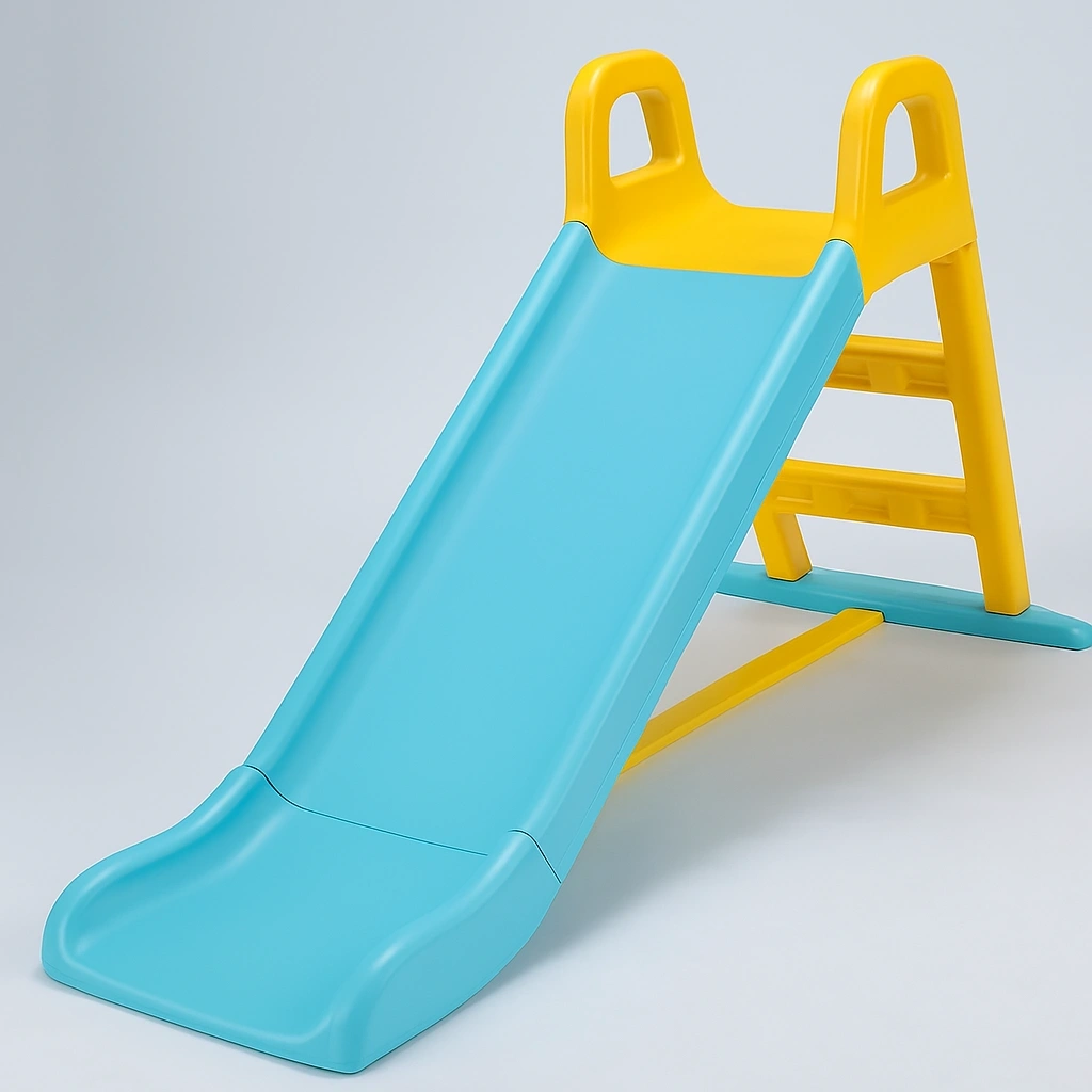 Toboggan 165 x 85 x 110 cm bleu et jaune 2 à 6 ans pliable - uCBVVYUi72Sc