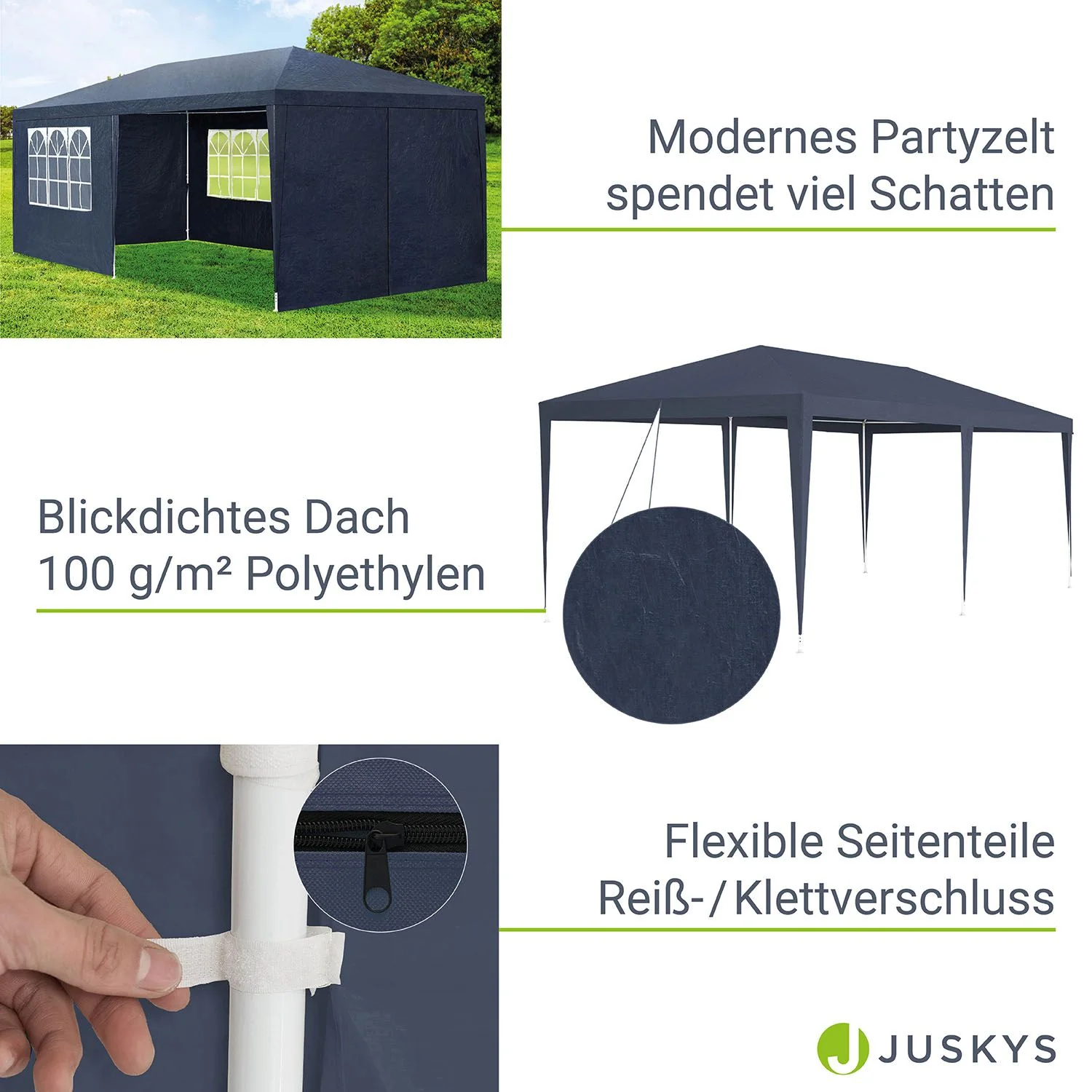 Partyzelt 2025, 3 x 6 m