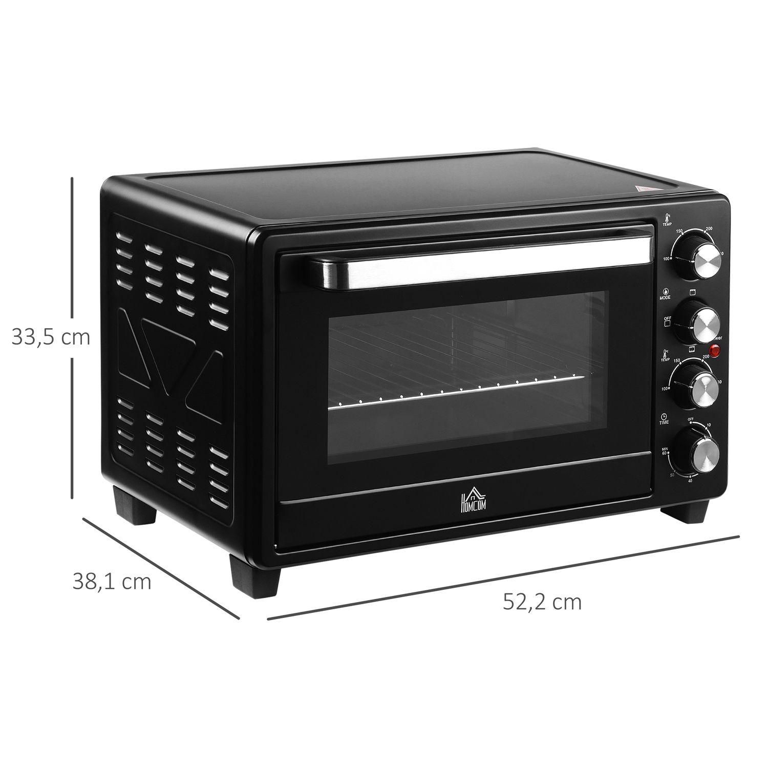 Homcom 32L 1600W Elektro-Tischbackofen mit 3 Heizstufen