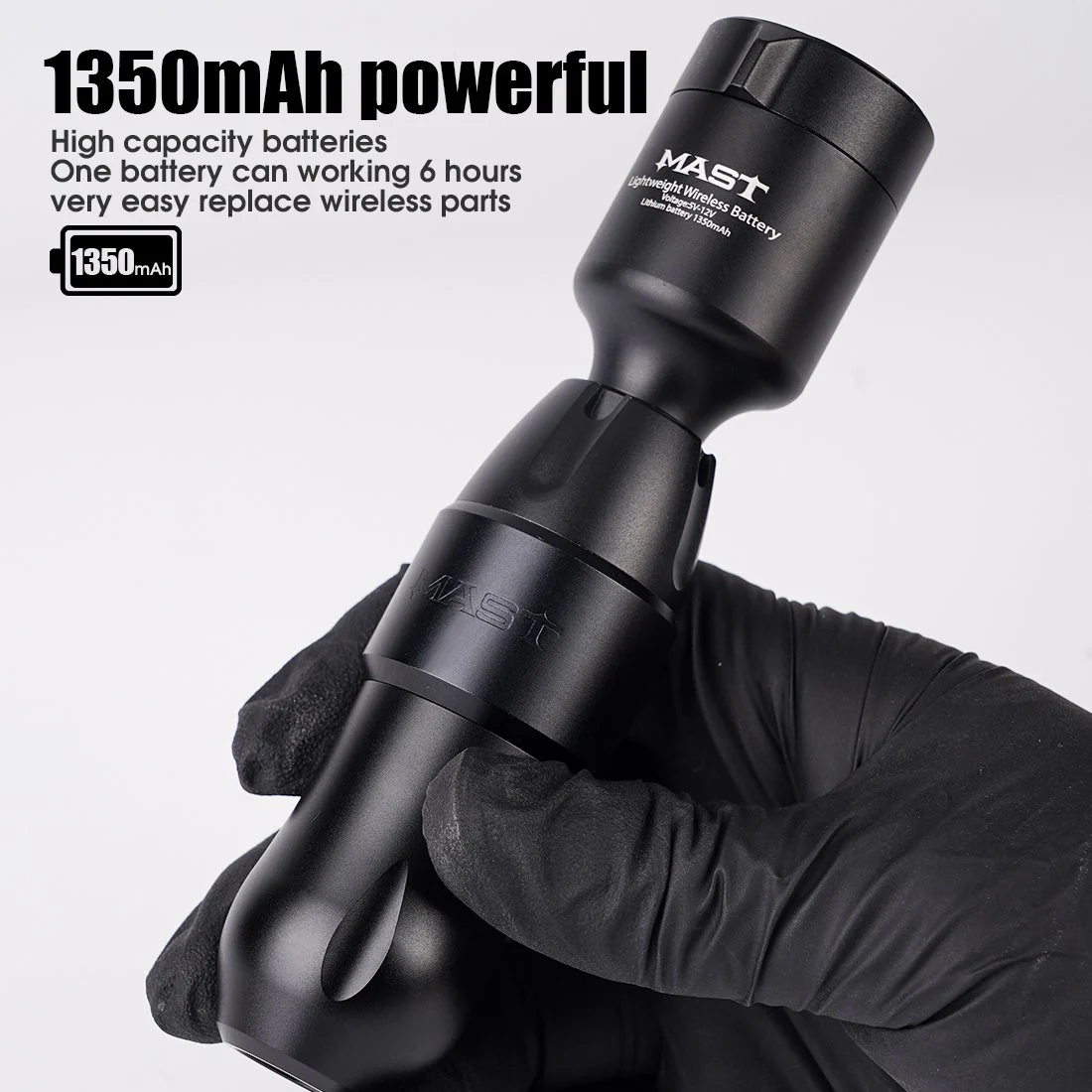 Dragonhawk T1 Trådløs tatoveringsstrømforsyning