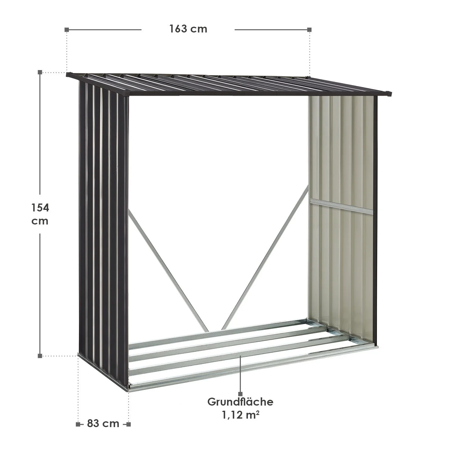 Abri à bois Enno 2025 – Rangement sûr et durable pour votre bois de chauffage
