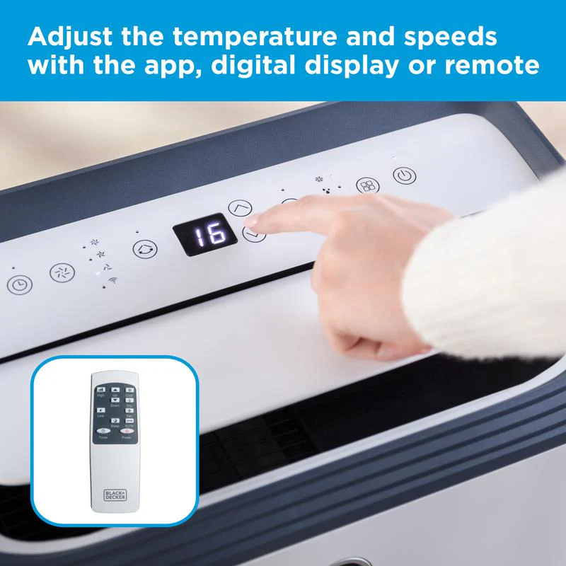 Black+Decker BXAC40018GB 3-i-1 bærbar smart klimaanlæg 16000 BTU