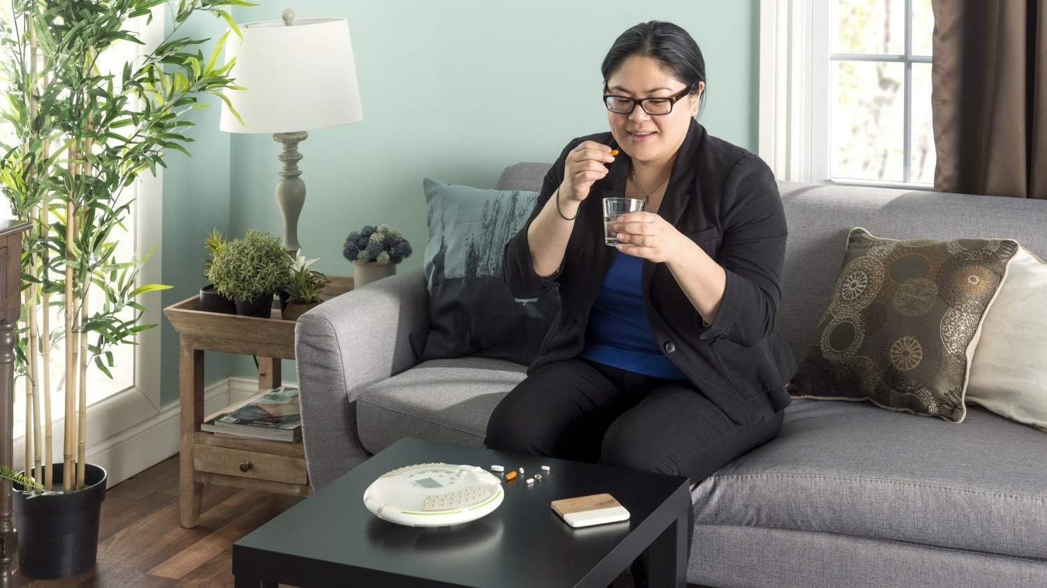 e-Pill Voice - Distributeur automatique de pilules avec verrouillage - Vous rappelle avec une voix amicale