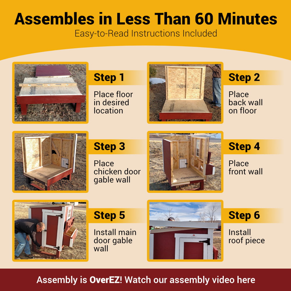 OverEZ XL hønsehus – Op til 20 høns