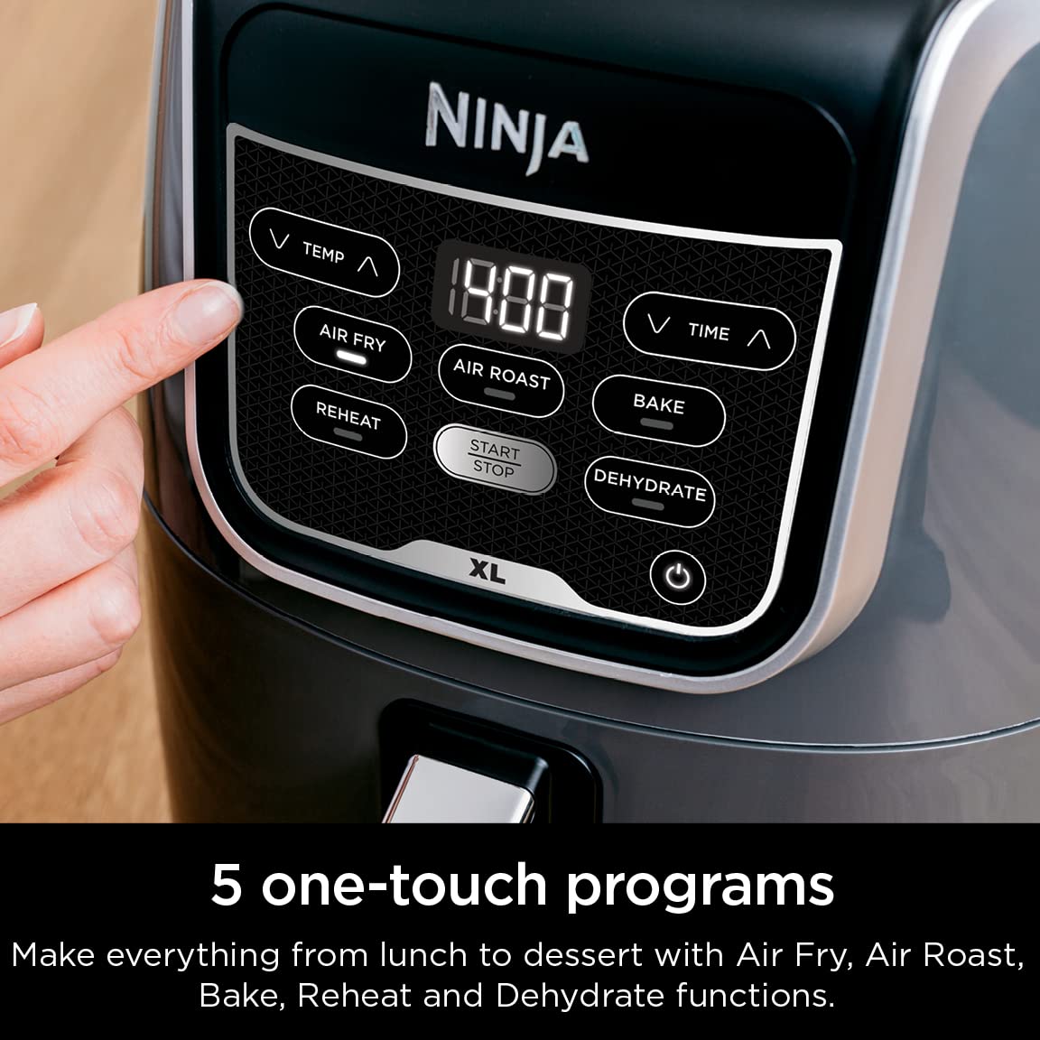 2025 Ninja AF150AMZ Airfryer 5,5 liter. Genopvarmer, tørrer og har multifunktion.