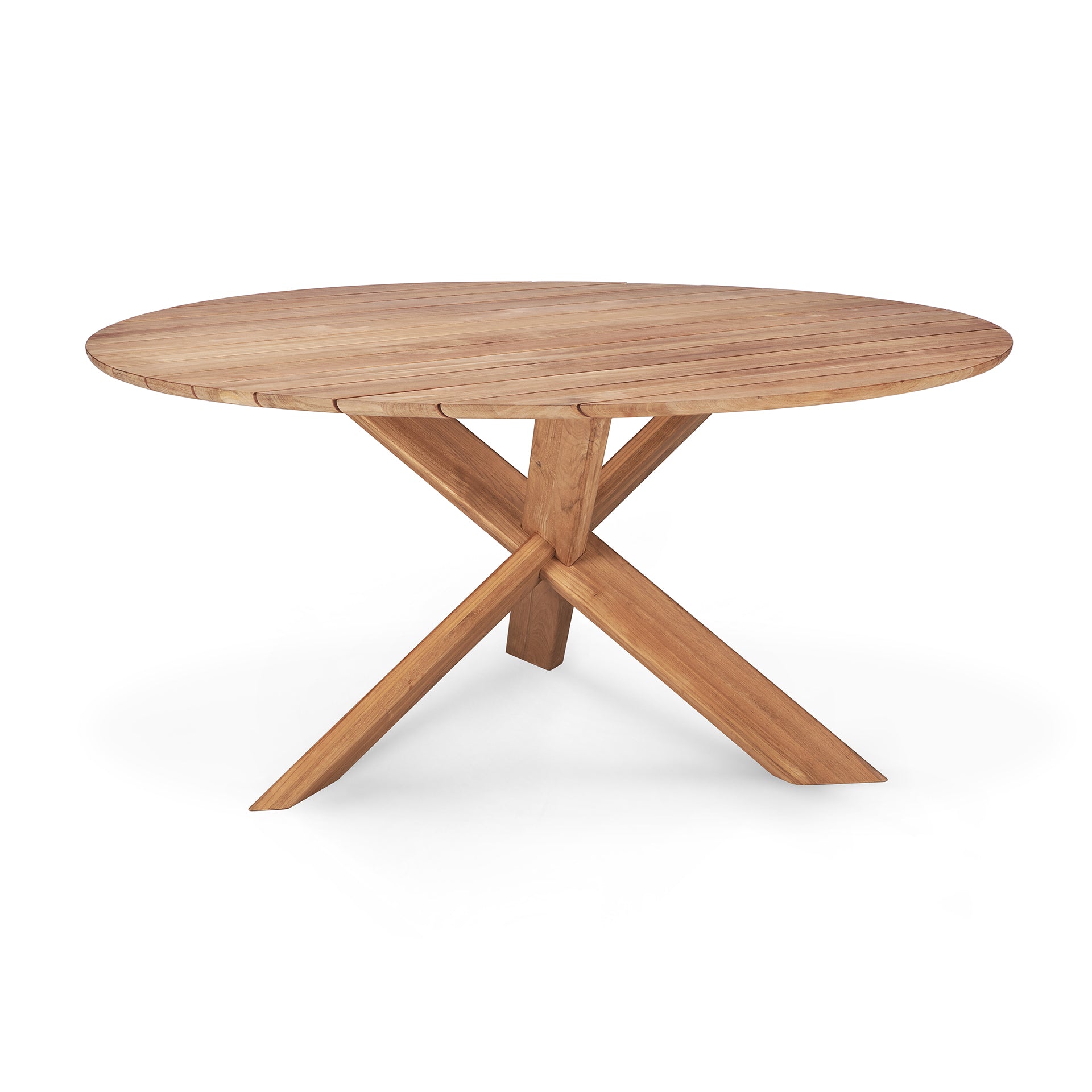 Circle Outdoor Dining Table - Natural Teak