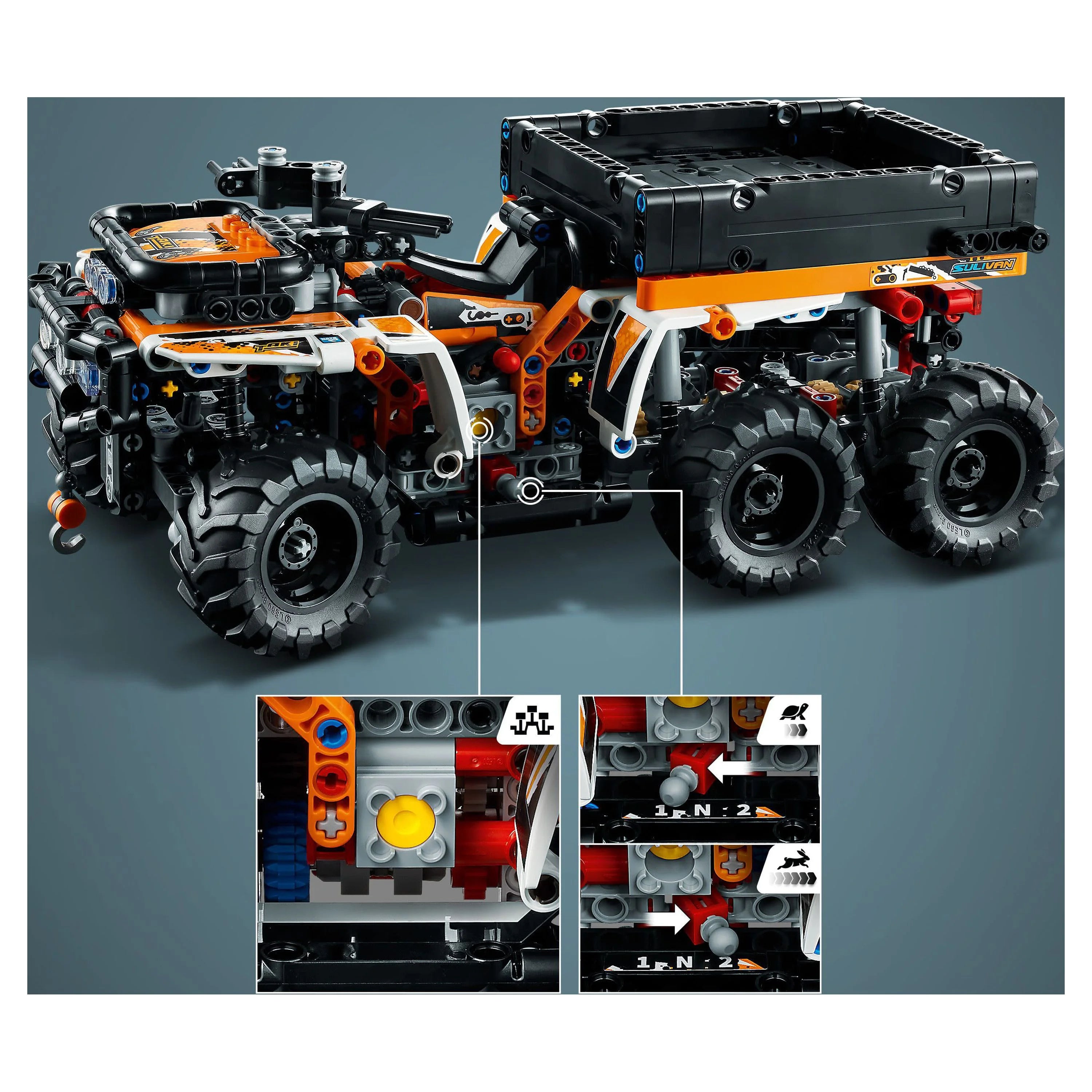 LEGO Technic Terrængående Køretøj 42139, 6-hjulet terrængående modellastbil, ATV byggesæt, fødselsdagsgaveidé til drenge, piger og børn