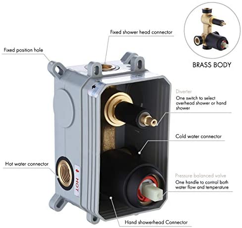 KES Duschsystem mit 12-Zoll-Regenduschkopf