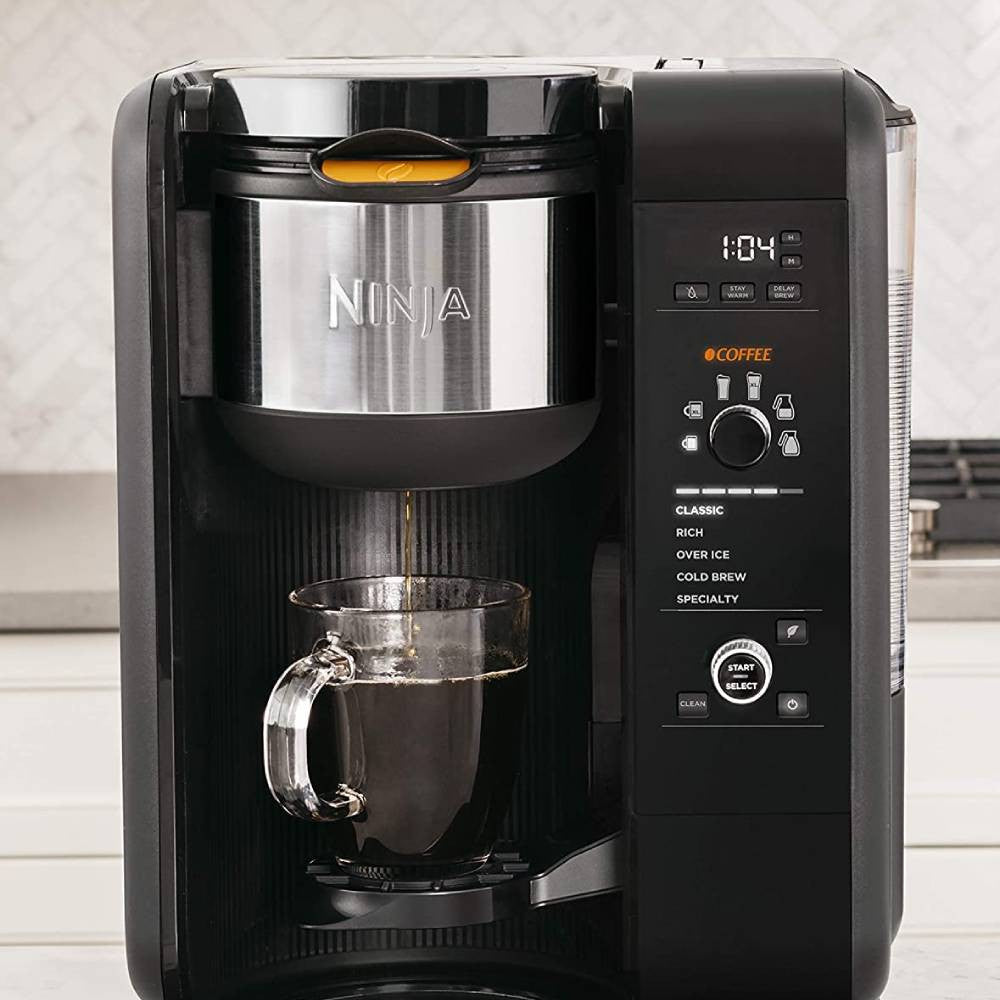 Ninja Heiß- und Kaltbrühsystem, Kaffee- und Teemaschine mit Auto-iQ und Glaskaraffe