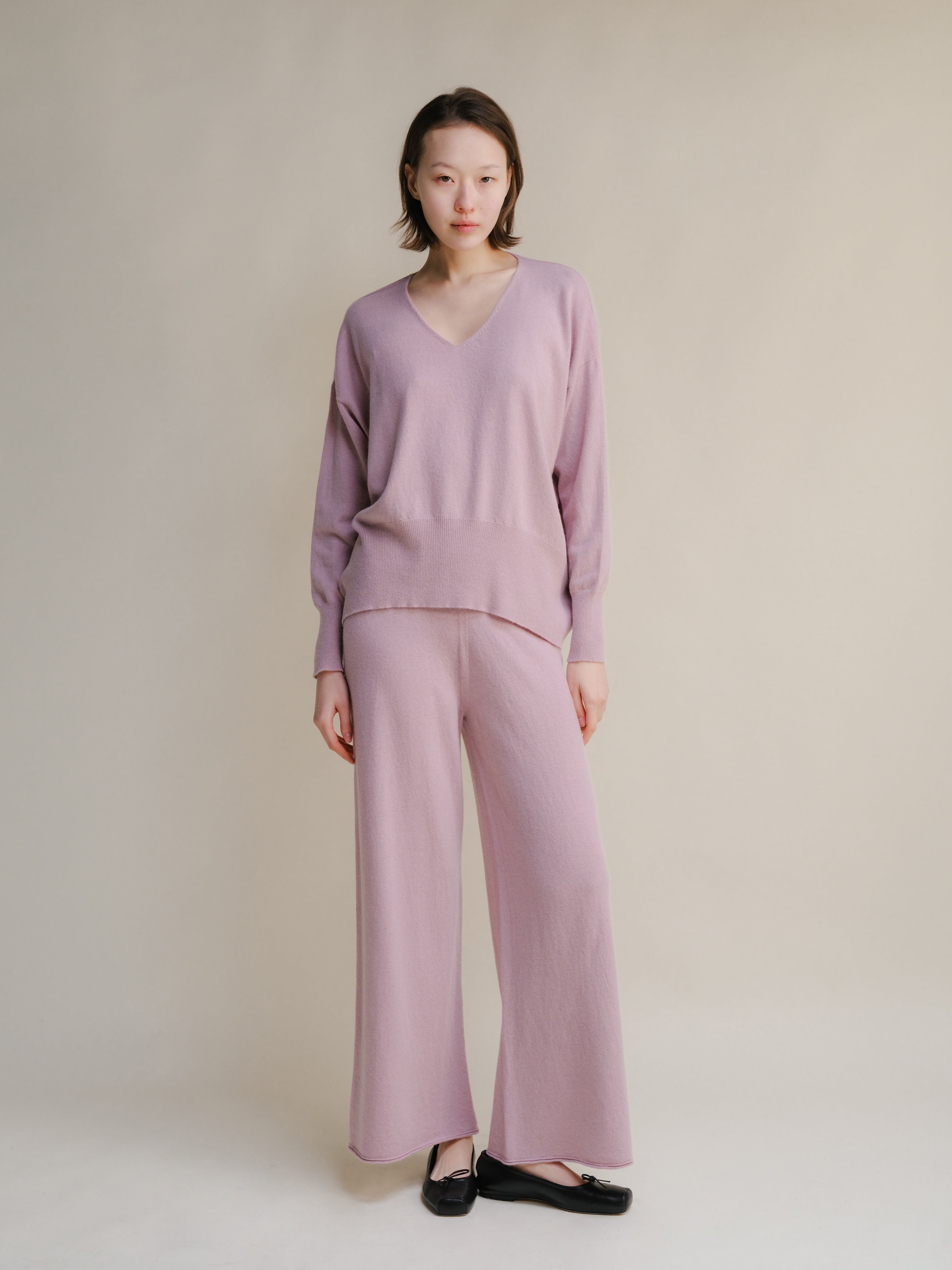 Wool & Cashmere Mix Maxi V-Neck Sweater