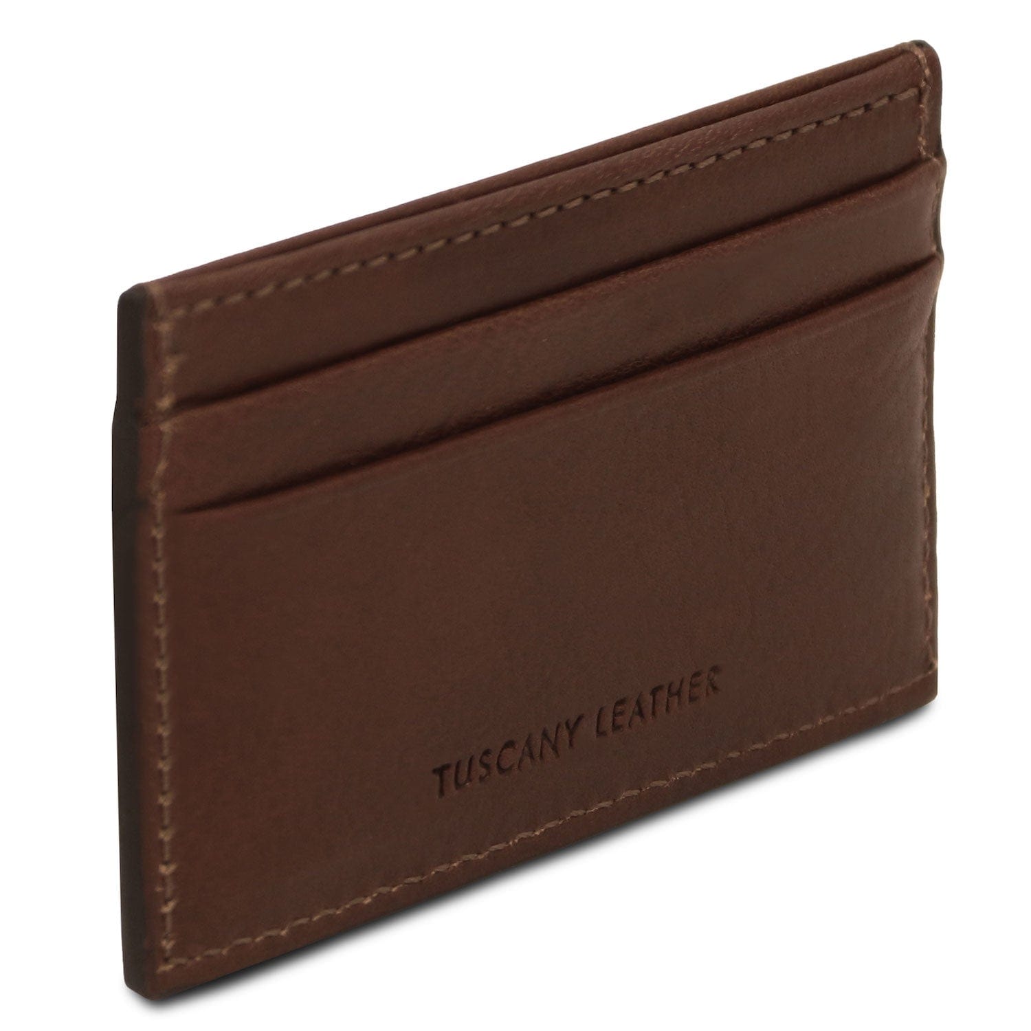 Leather card holder - 4 cards in smooth, full-grain leather | TL142473