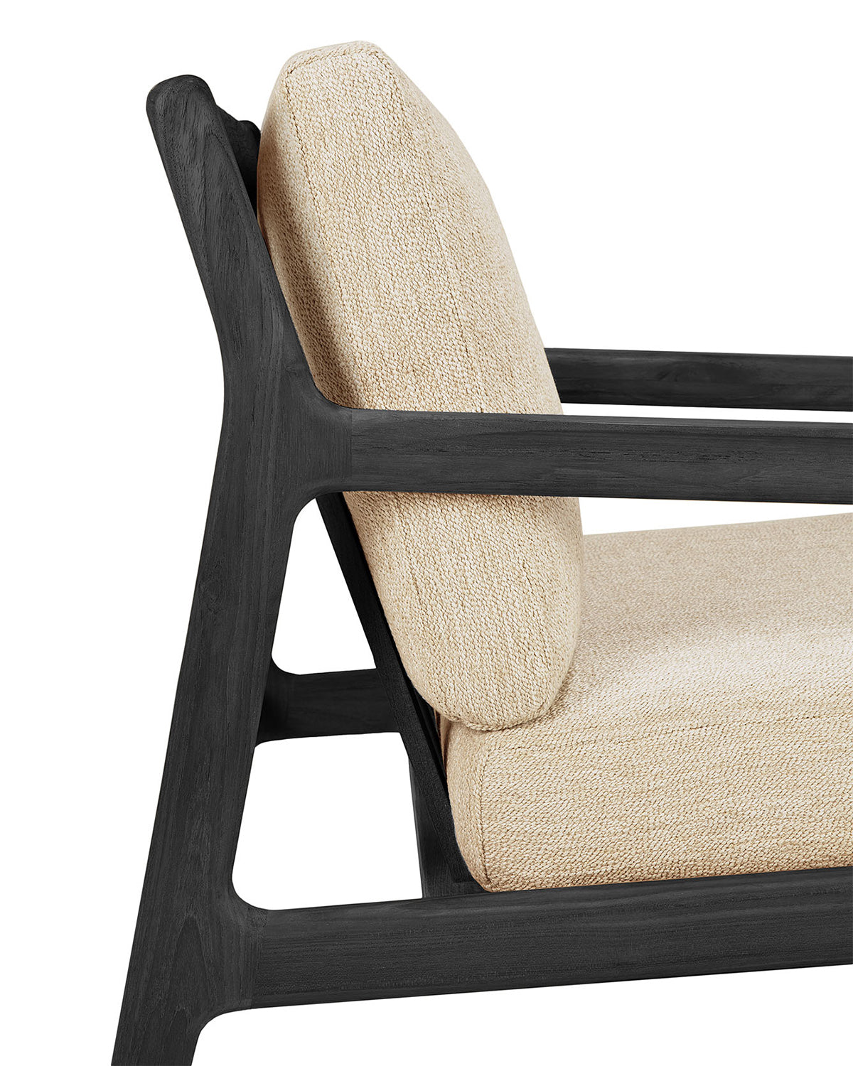 Sofá Jack de 3 plazas para exterior - Teca negra con acabado natural