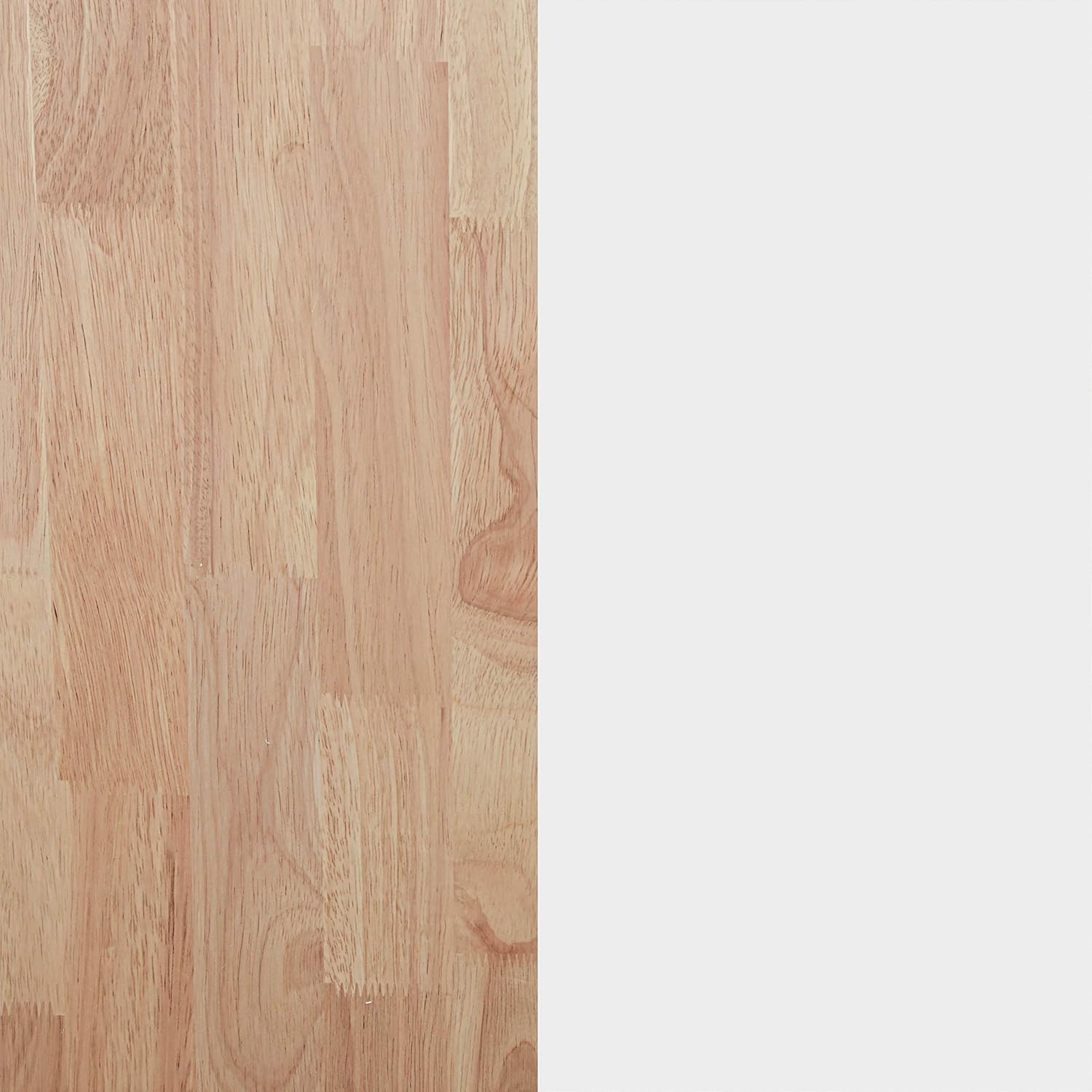 Duehome | Loft, höhenverstellbarer Couchtisch, Esstisch, Eiche und Weiß, Maße: 120 cm (L) x 60 cm (B) x 47,5/62 cm (H)