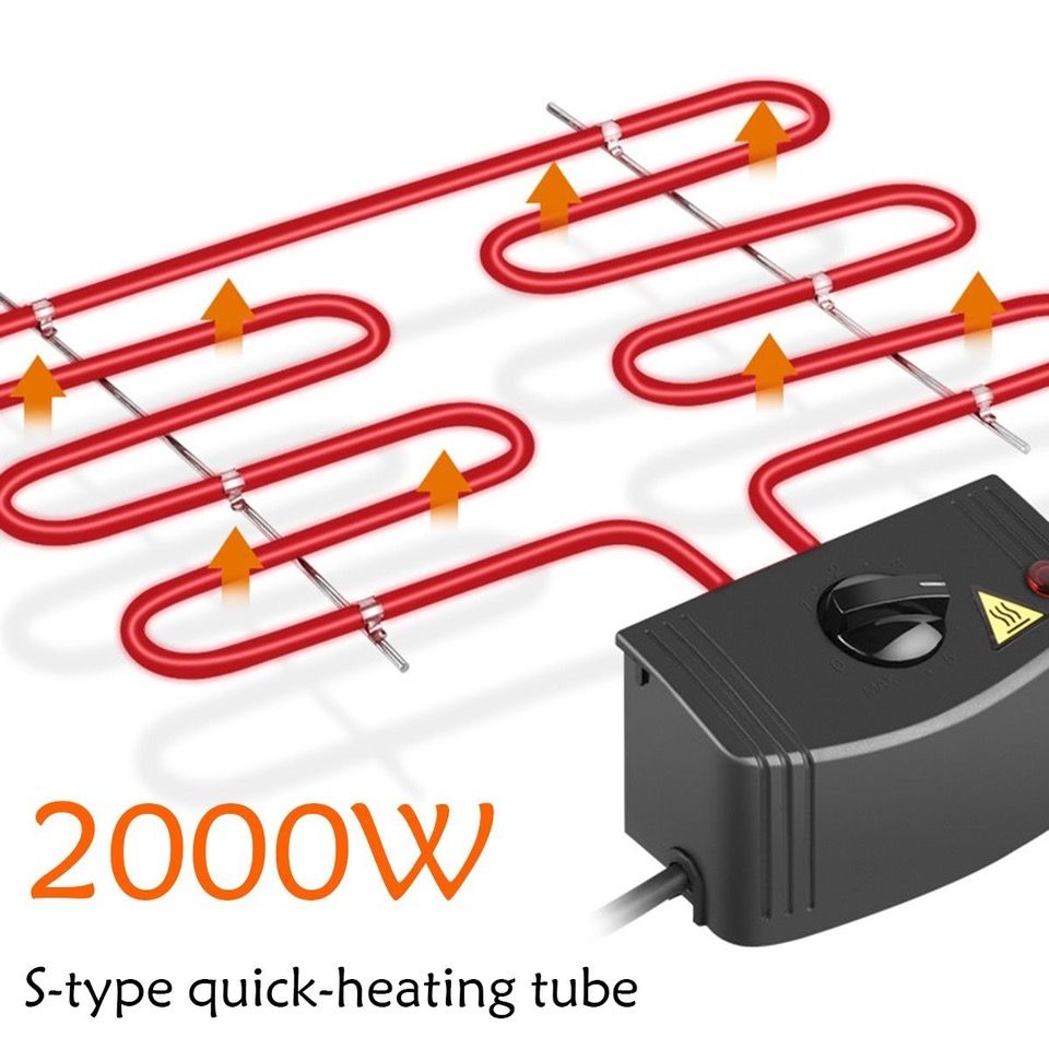 2000-Watt-Elektrogrill mit 2 Höheneinstellungen
