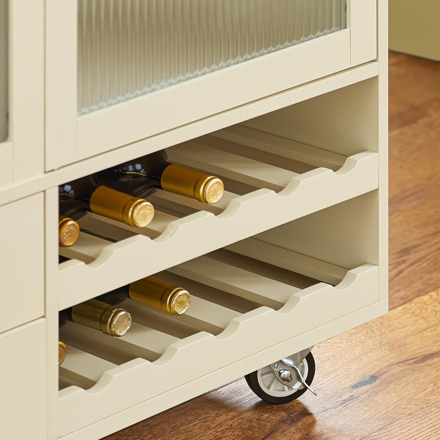 SoBuy FSB81-GR Küchenbuffet mit Mikrowellenfunktion für Esszimmer, Eingangsbereich und Wohnzimmer, mit 2 Türen, 2 Schubladen und 1 offenem Fach, Grün, 120 x 40 x 90 cm, EN