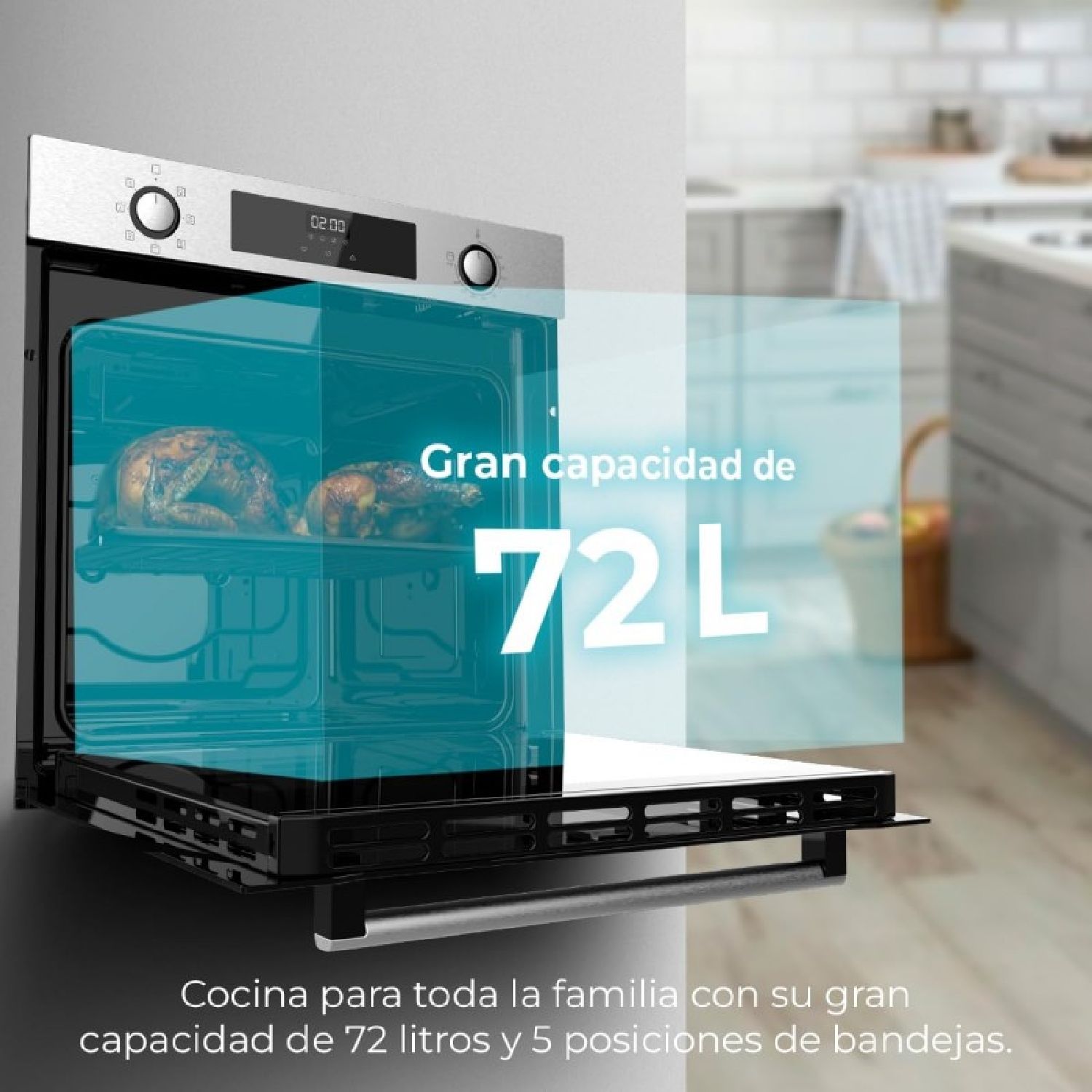 Cecotec Bolero Hexa M226000 Edelstahl-Multifunktionsbackofen