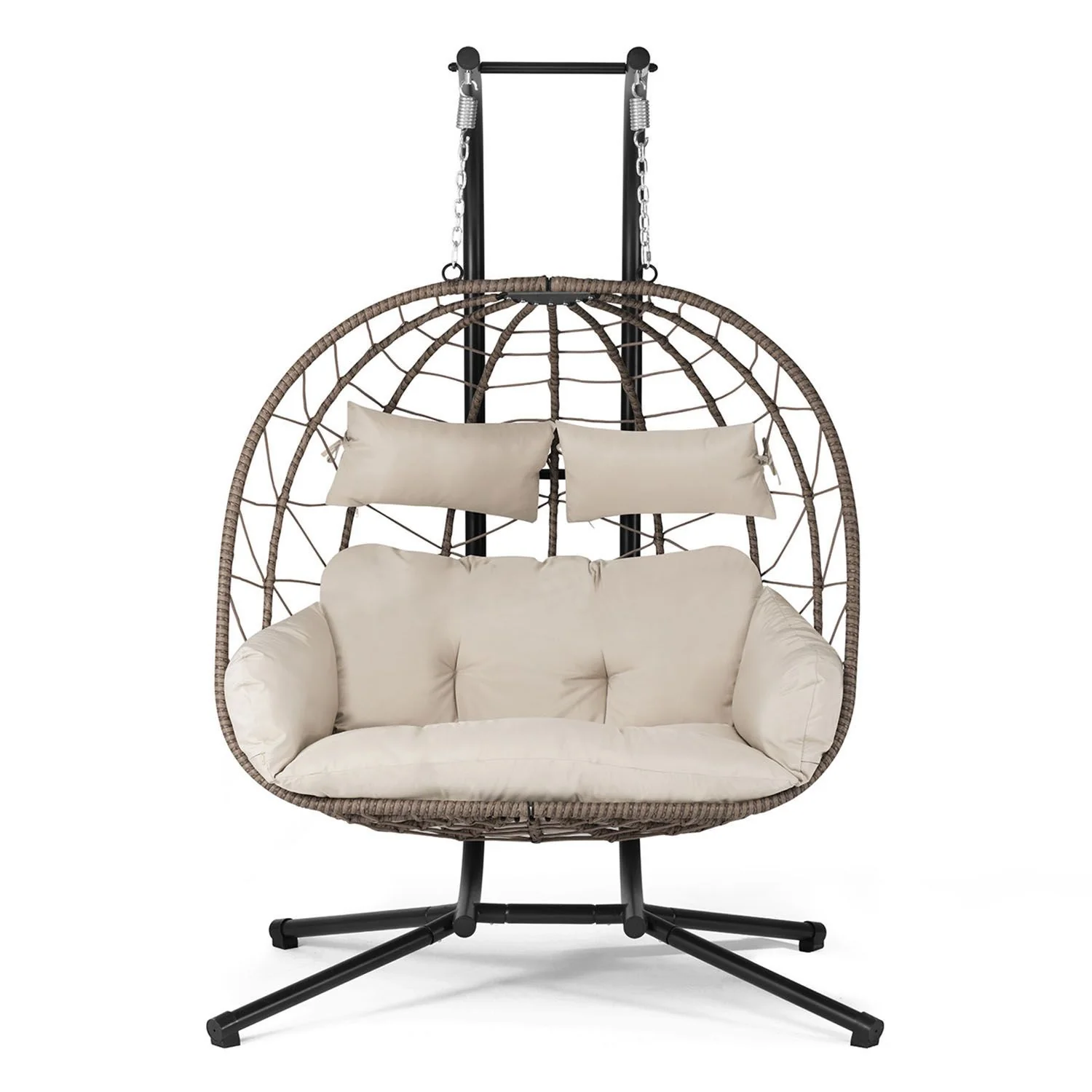 Fauteuil suspendu double Aria 2025 en résine tressée