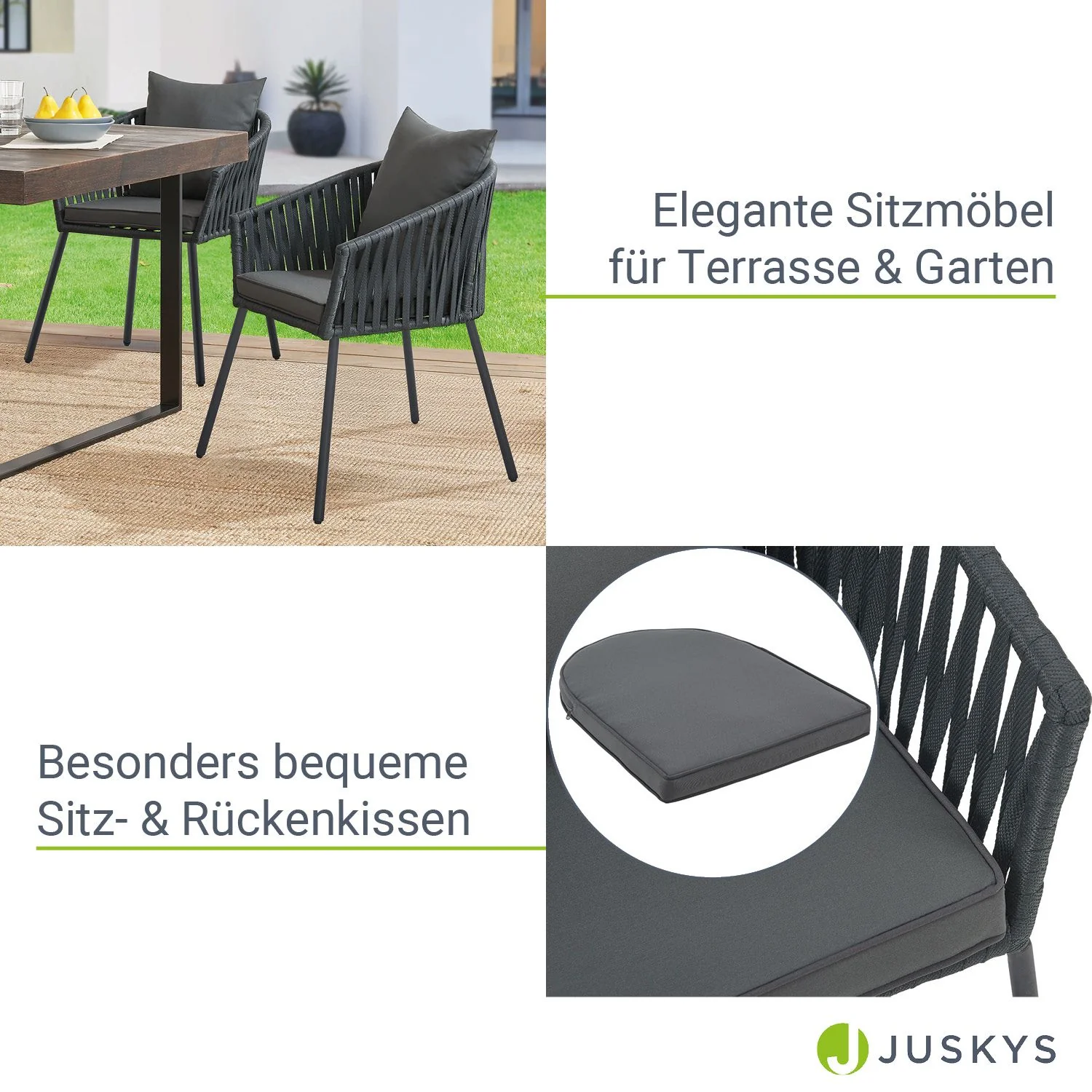 2025 Rebsæt med 2 stole – Elegance og komfort til dit udendørsområde