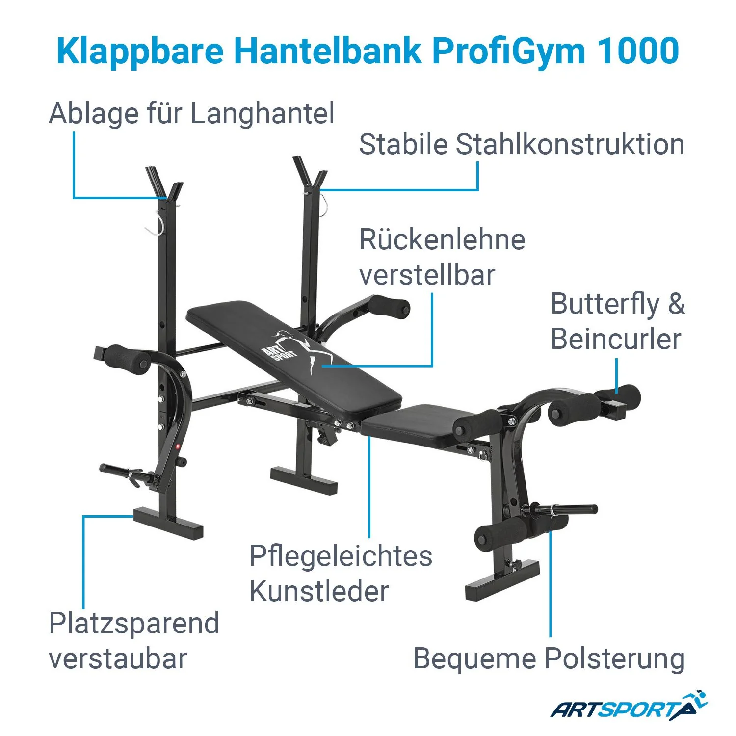 2025 ProfiGym 1000 Hantelbank