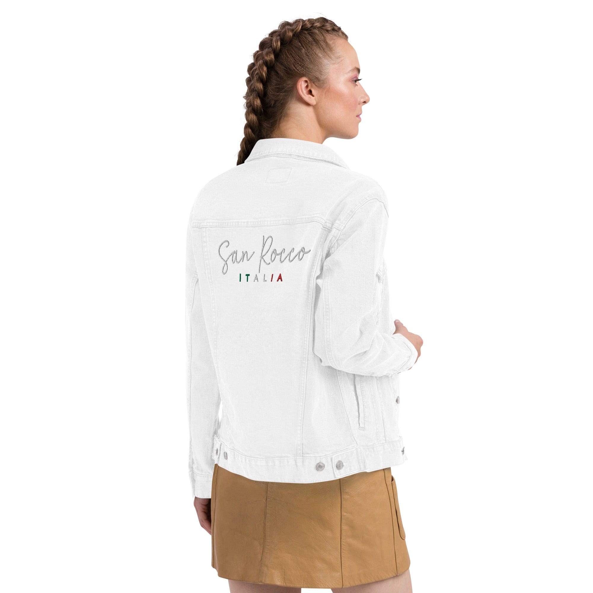 San Rocco Italia embroidered denim jacket - unisex
