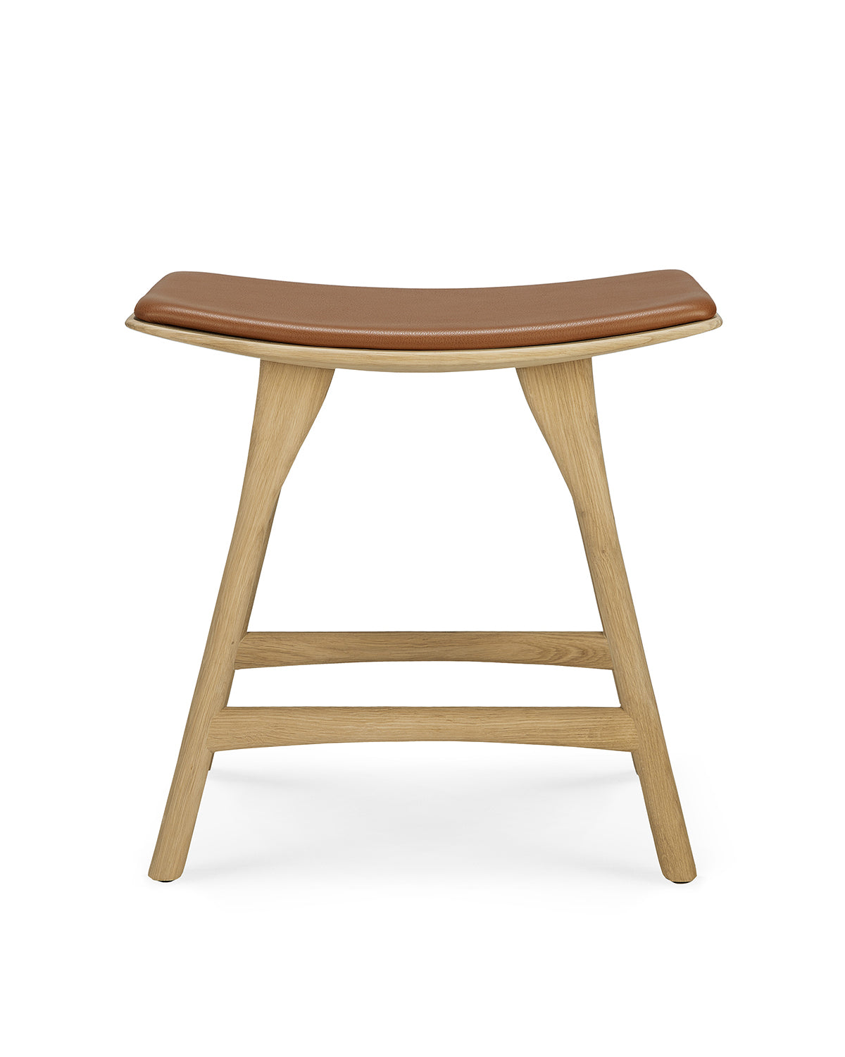 Taburete de comedor Osso - Roble con asiento de cuero