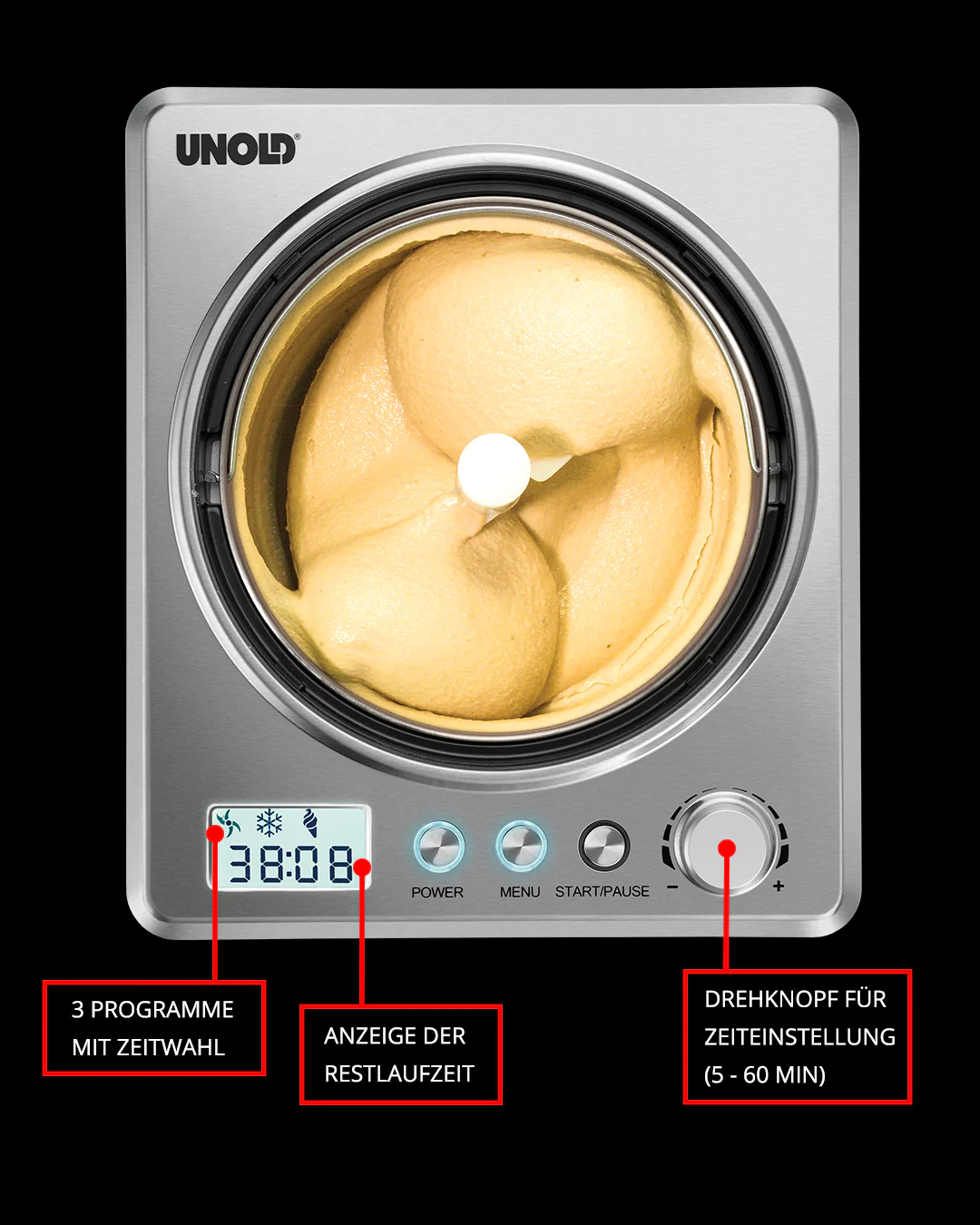 Eiswürfelbereiter 2025 Professional – 2,5 l Fassungsvermögen. Schnelle und cremige Eiswürfel für den professionellen und privaten Gebrauch.
