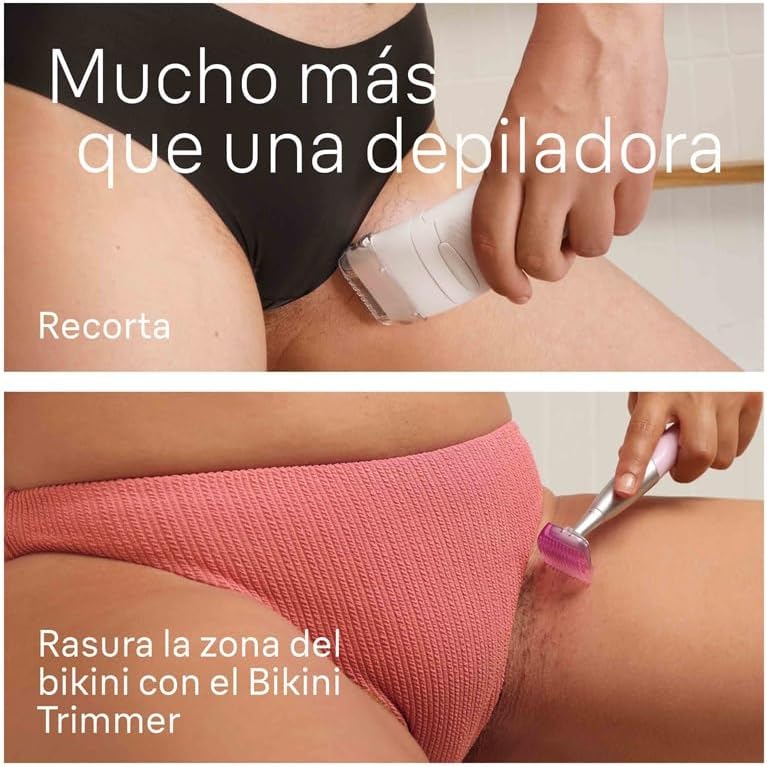 Braun Silk-épil 7, elektrischer Epilierer für einfache Haarentfernung, glatte und langanhaltend glatte Haut, Modell 7-210, Weiß/Flamingo