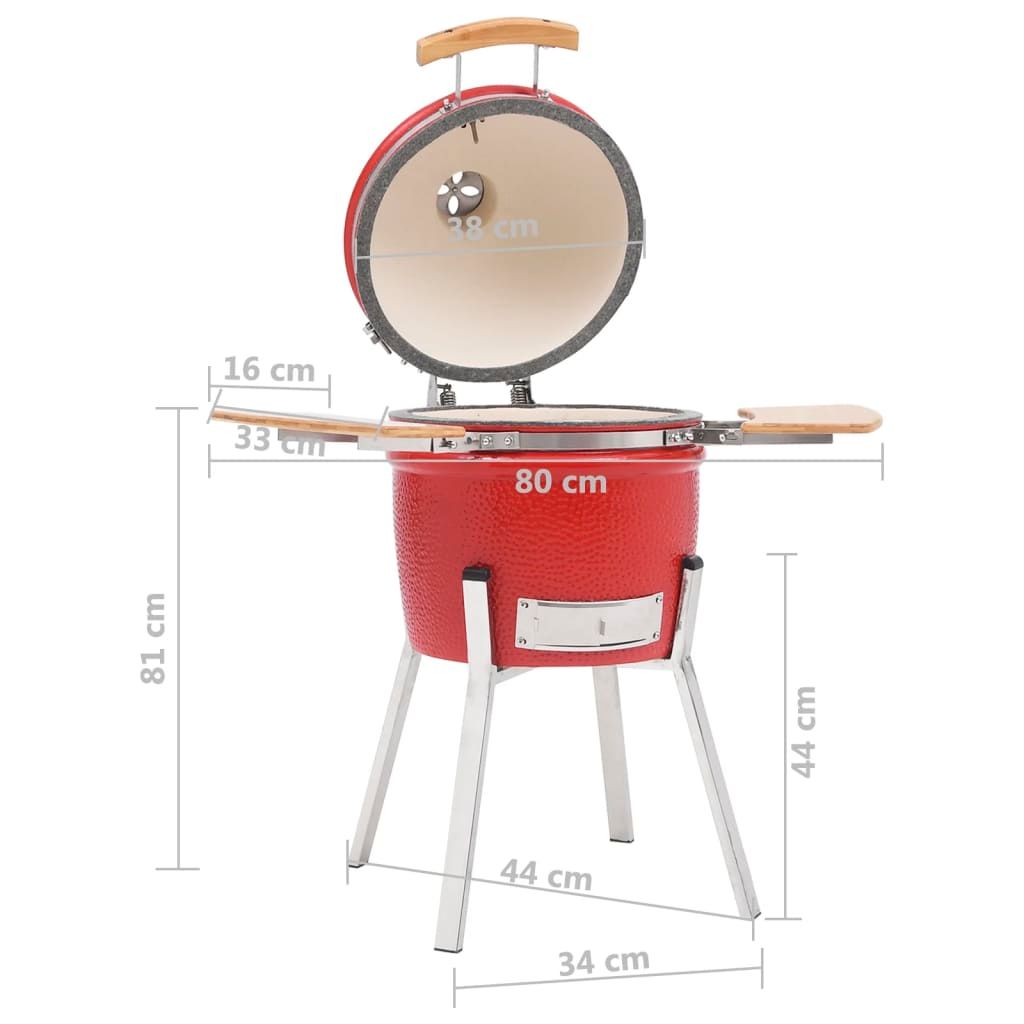Vidaxl Keramik-Kamado-Räuchergrill 81 cm