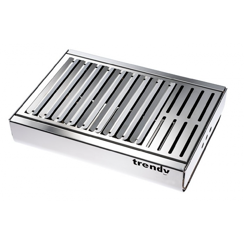 Trendiger tragbarer Holzkohlegrill aus Edelstahl