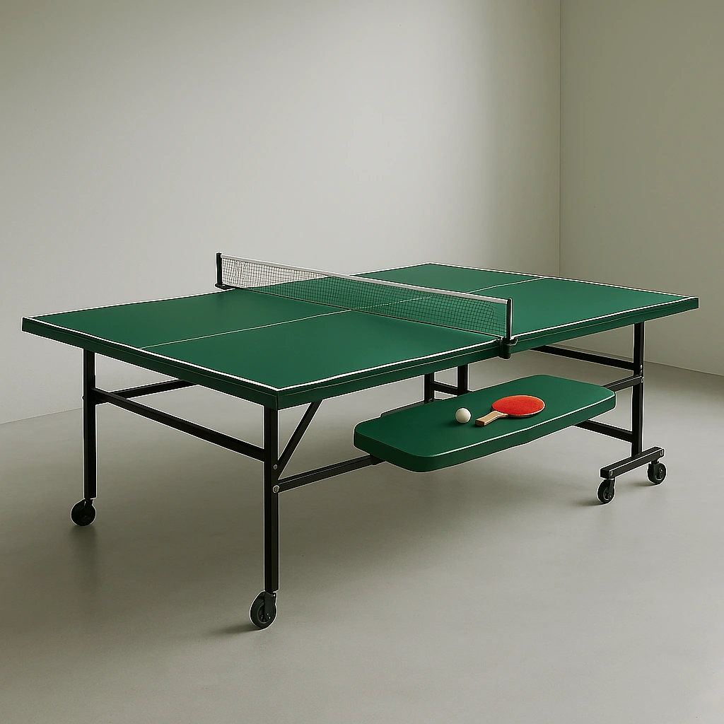 Table de ping-pong verte en acier, idéale pour une utilisation intérieure et extérieure, 274 x 152,5 x 76 cm