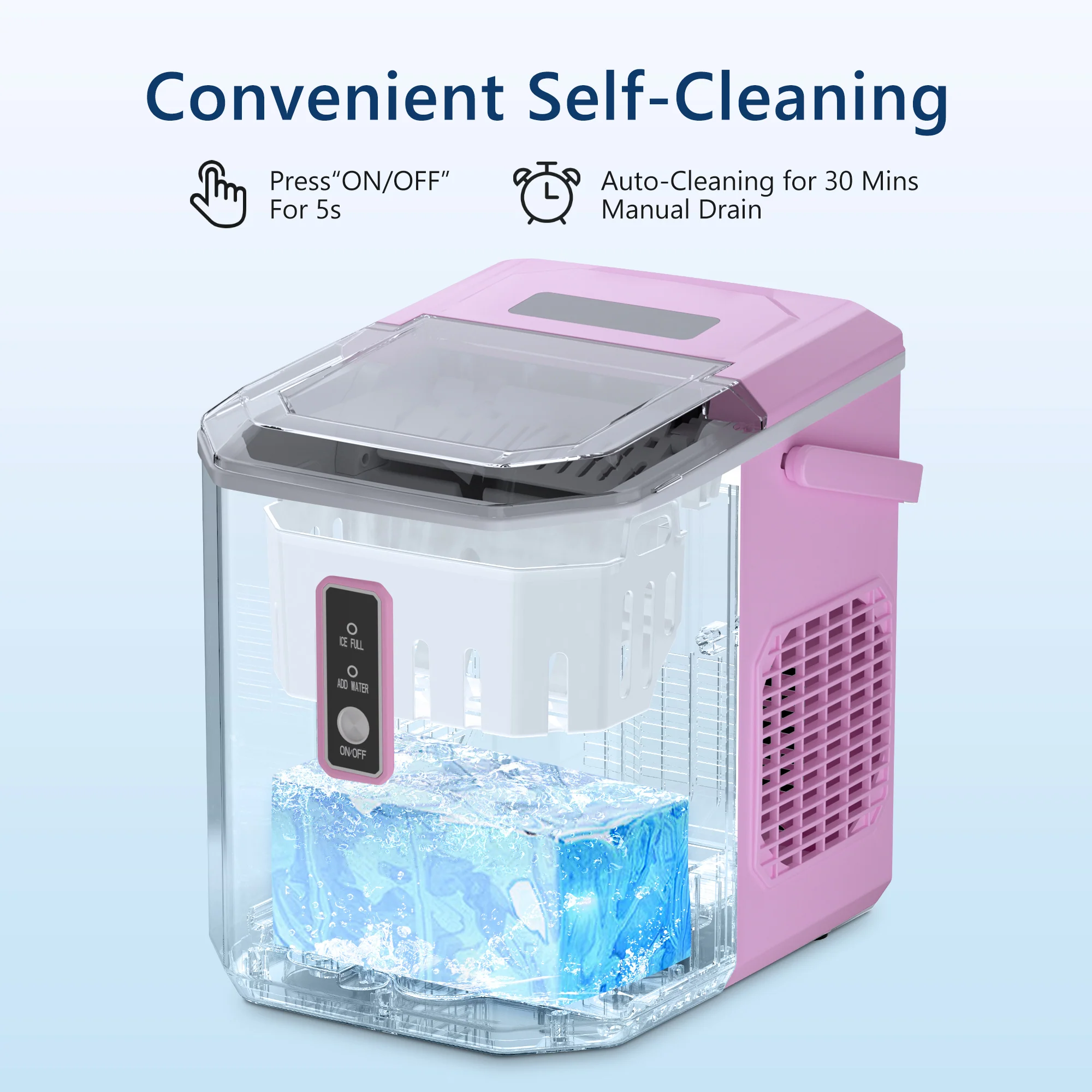 EUHOMY Tisch-Eiswürfelbereiter 2025 – 12 kg/24 h. Unübertroffene Mobilität