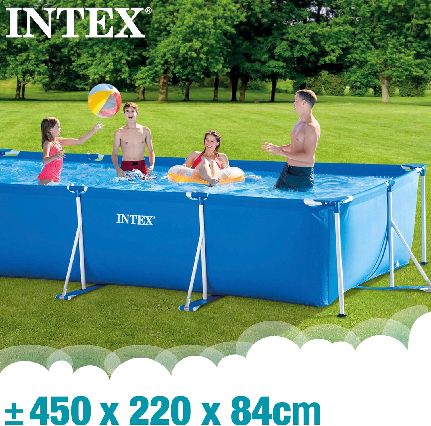 Intex 28271NP – Piscine amovible Small Frame 260 x 160 x 65 cm, 2 282 litres, bleue