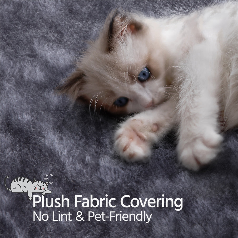 Topeakmart Katzenbaum, groß, 175 cm, mit 2 Höhlen und Kratzstämmen. Dunkelgrau