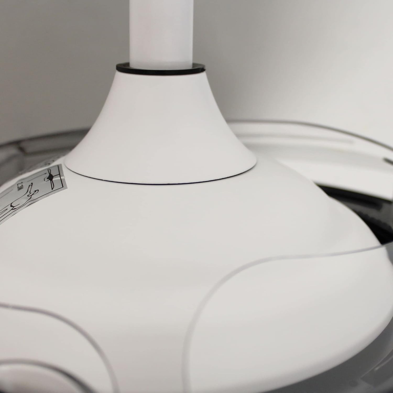 Wonderlamp – Mini ventilateur de plafond LED Pearl avec pales rétractables, moteur CC silencieux, 3 températures de couleur réglables, 46 W, blanc