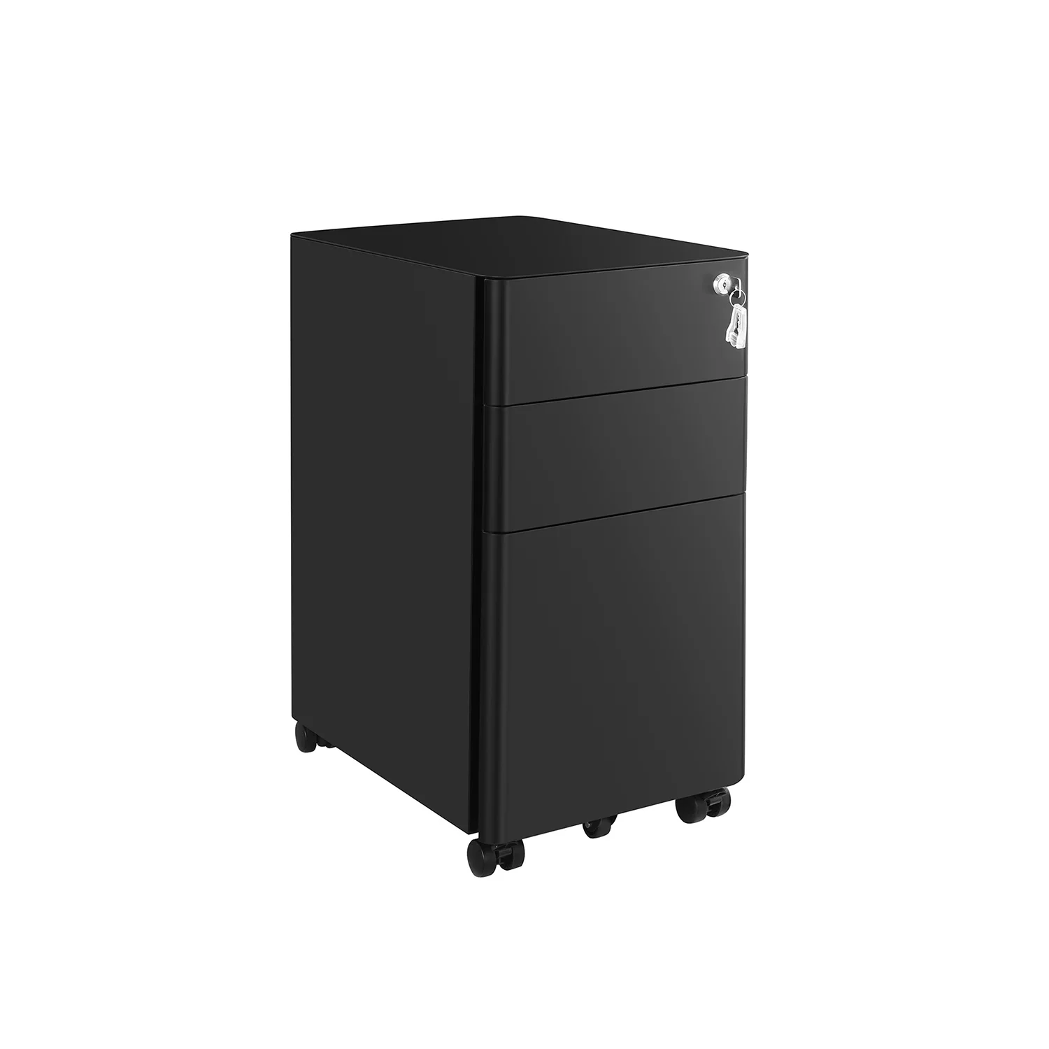 Weißer mobiler Aktenschrank