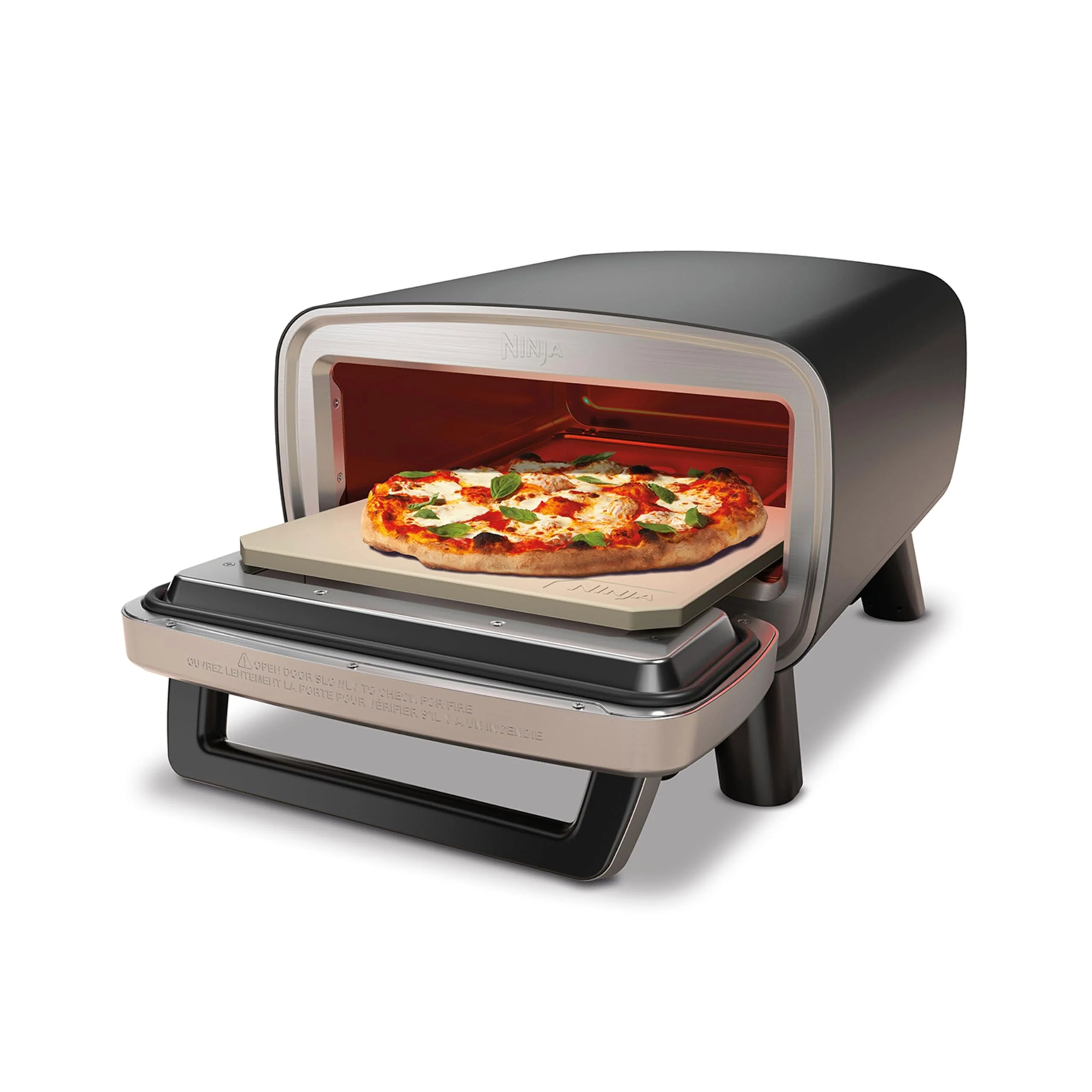 2025 Ninja Artisan 4-i-1 udendørs pizzaovn og airfryer. 30 cm. Grå MO201EU