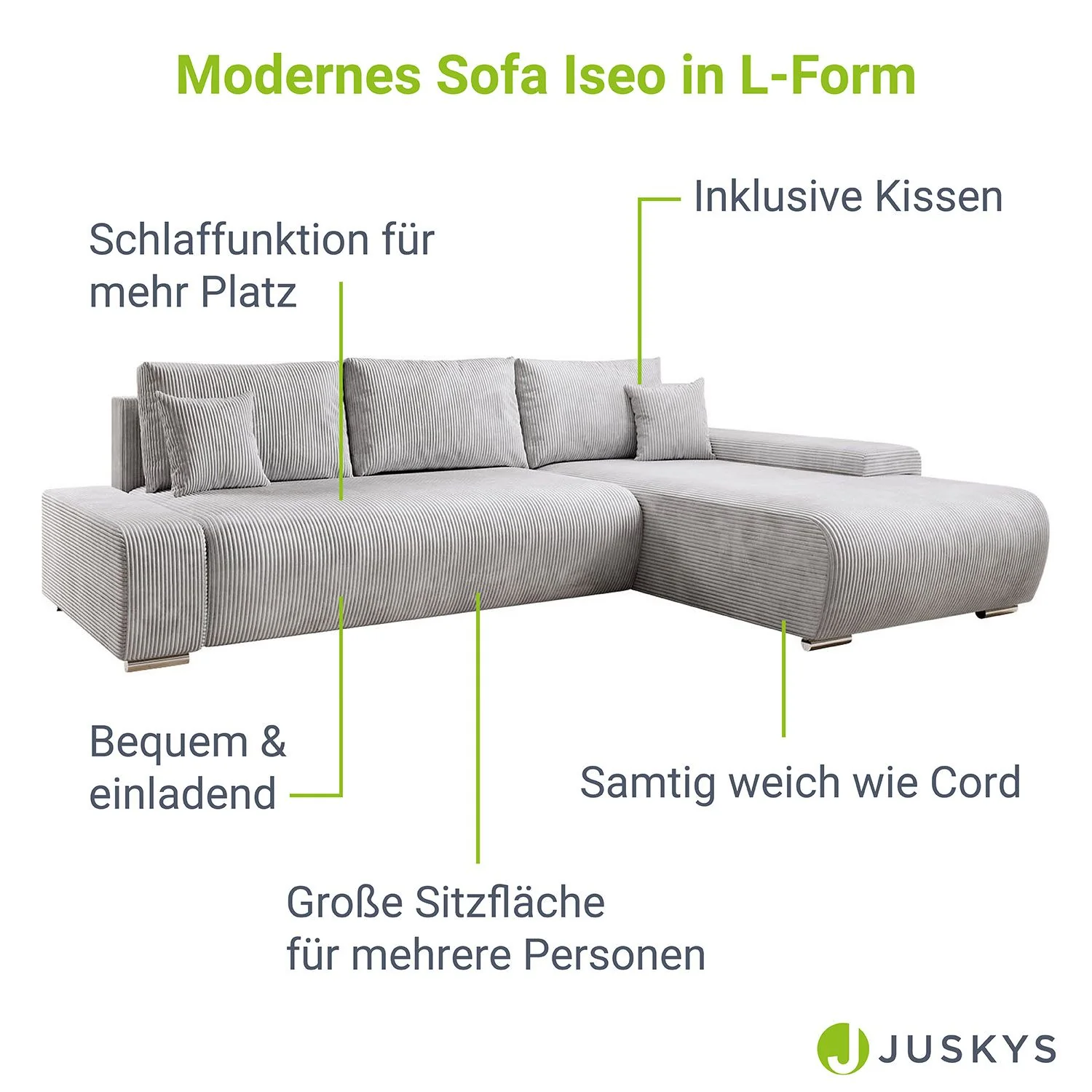 2025 Iseo Schlafsofa mit Liegefunktion