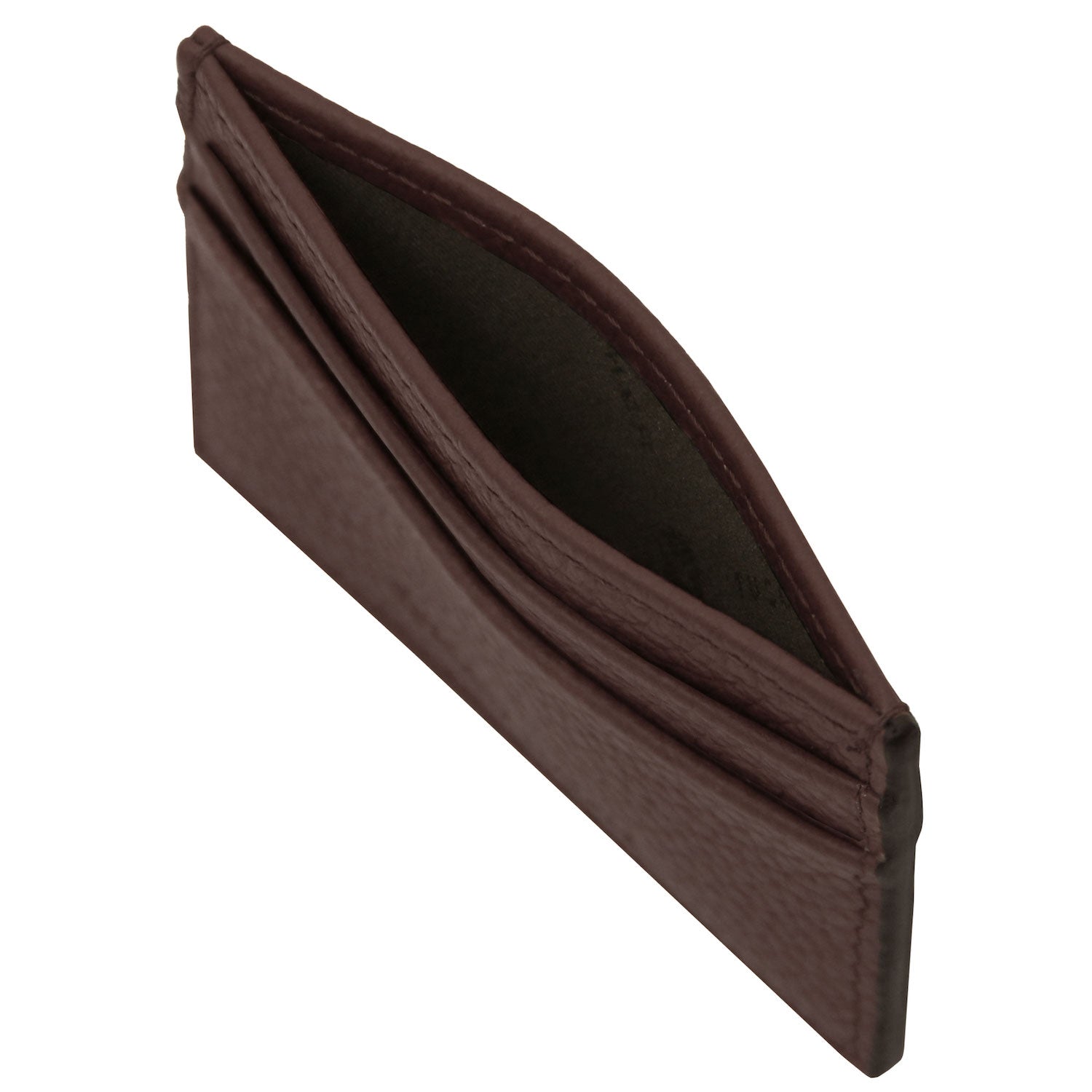 Leather card holder - 4 cards, pebbled leather | TL142474
