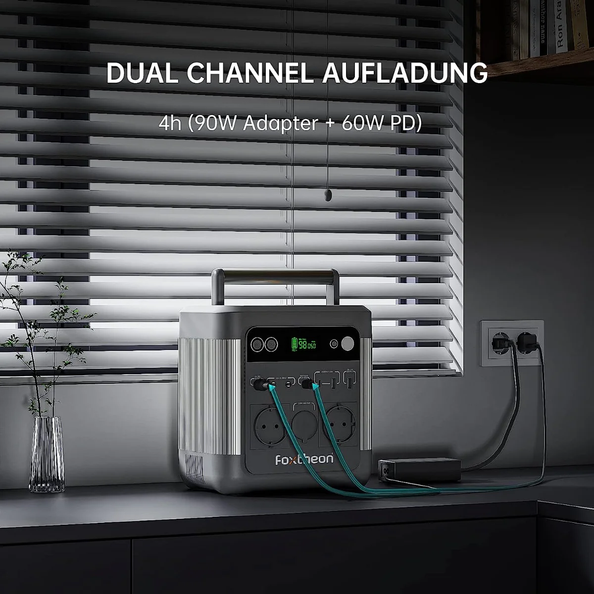 2025 Foxtheon iGo 1200 – Bærbar kraftstation med 1200W LFP-batteri