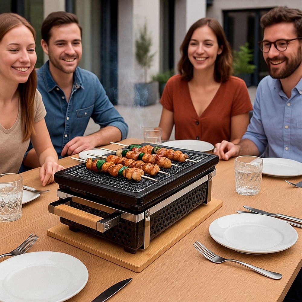 Traditioneller japanischer rechteckiger Tischgrill (Sumib)