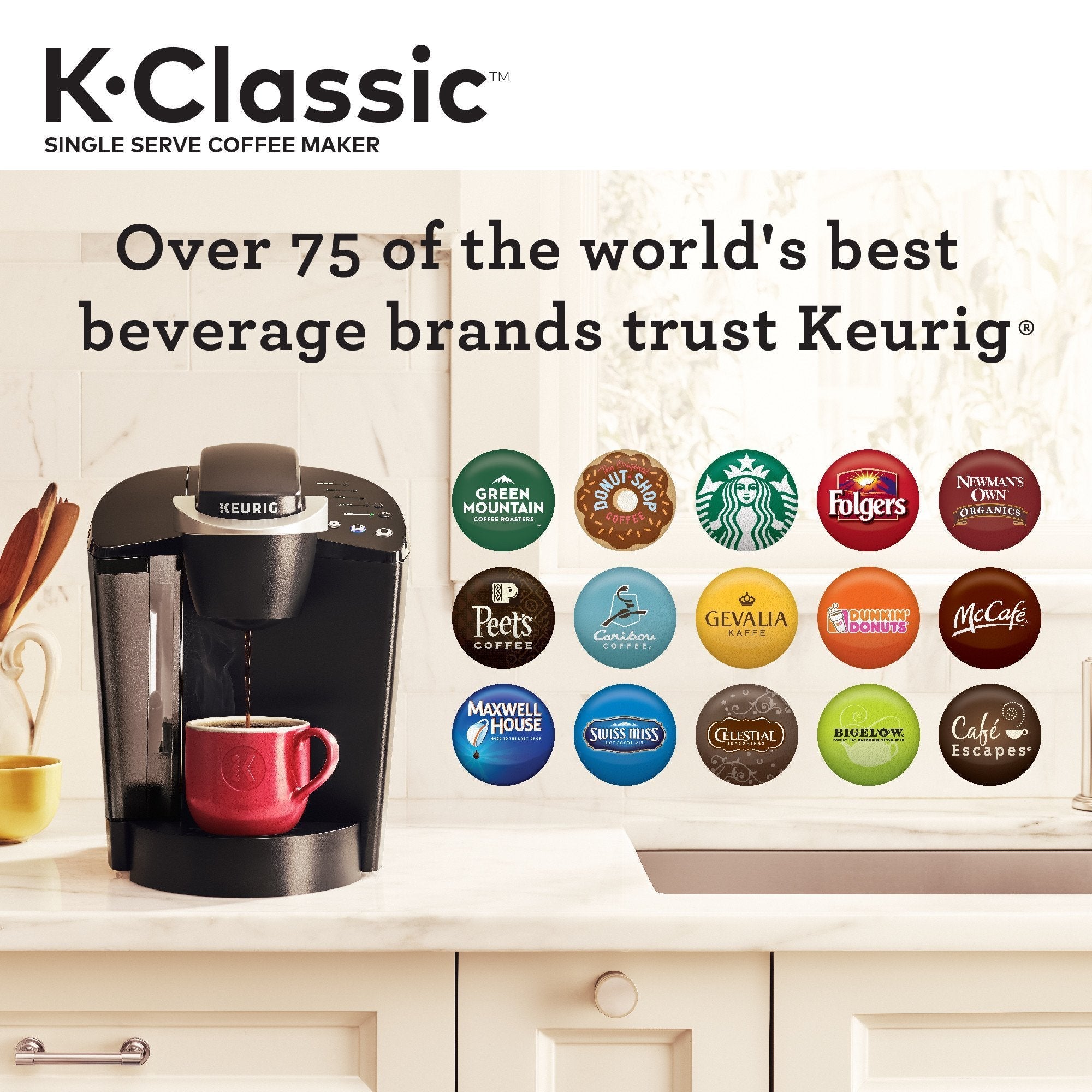 Cafetière Keurig K-Classic à dose unique K-Cup, noire