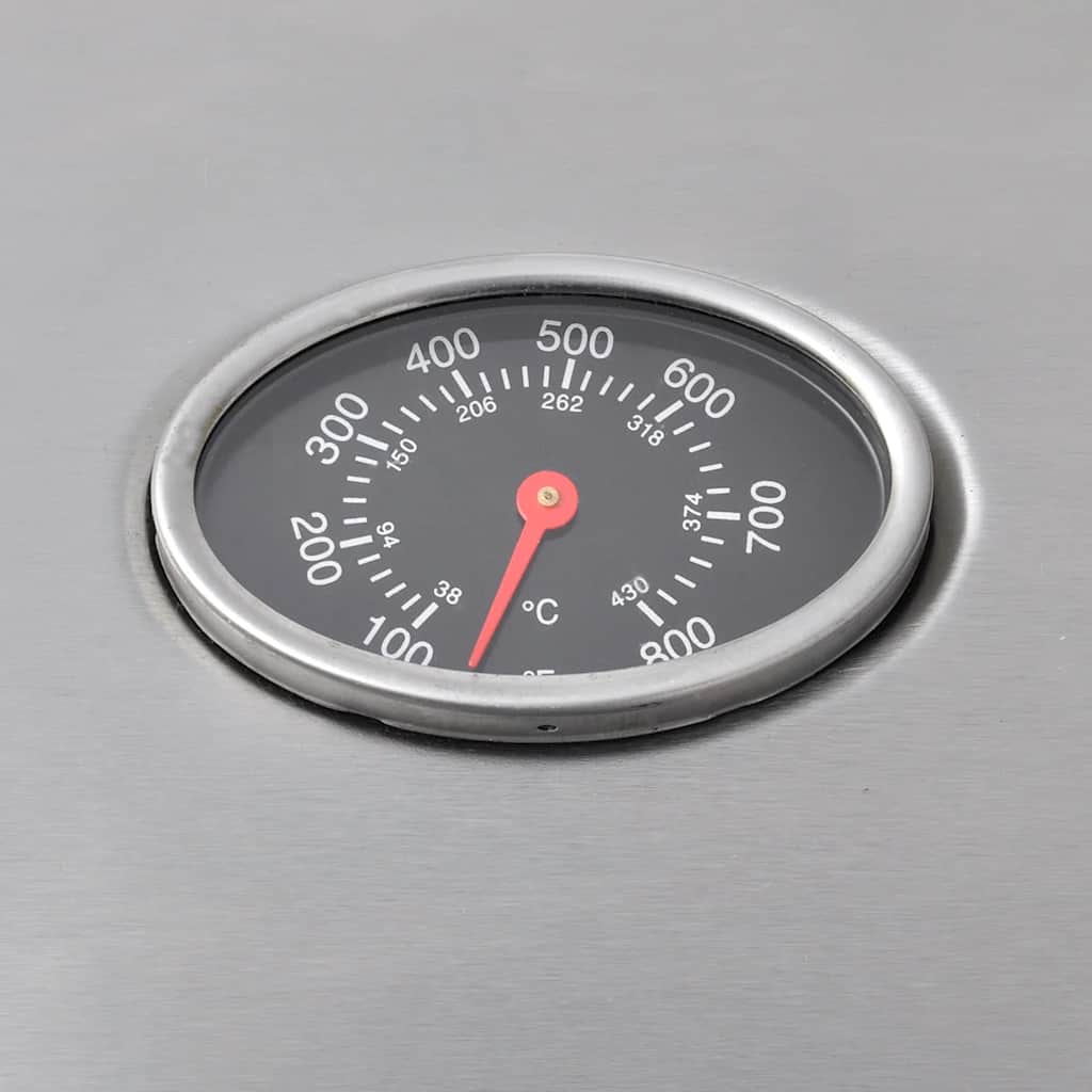 Barbecue à gaz 2025, 4+1 zones de cuisson, noir et argent V8143