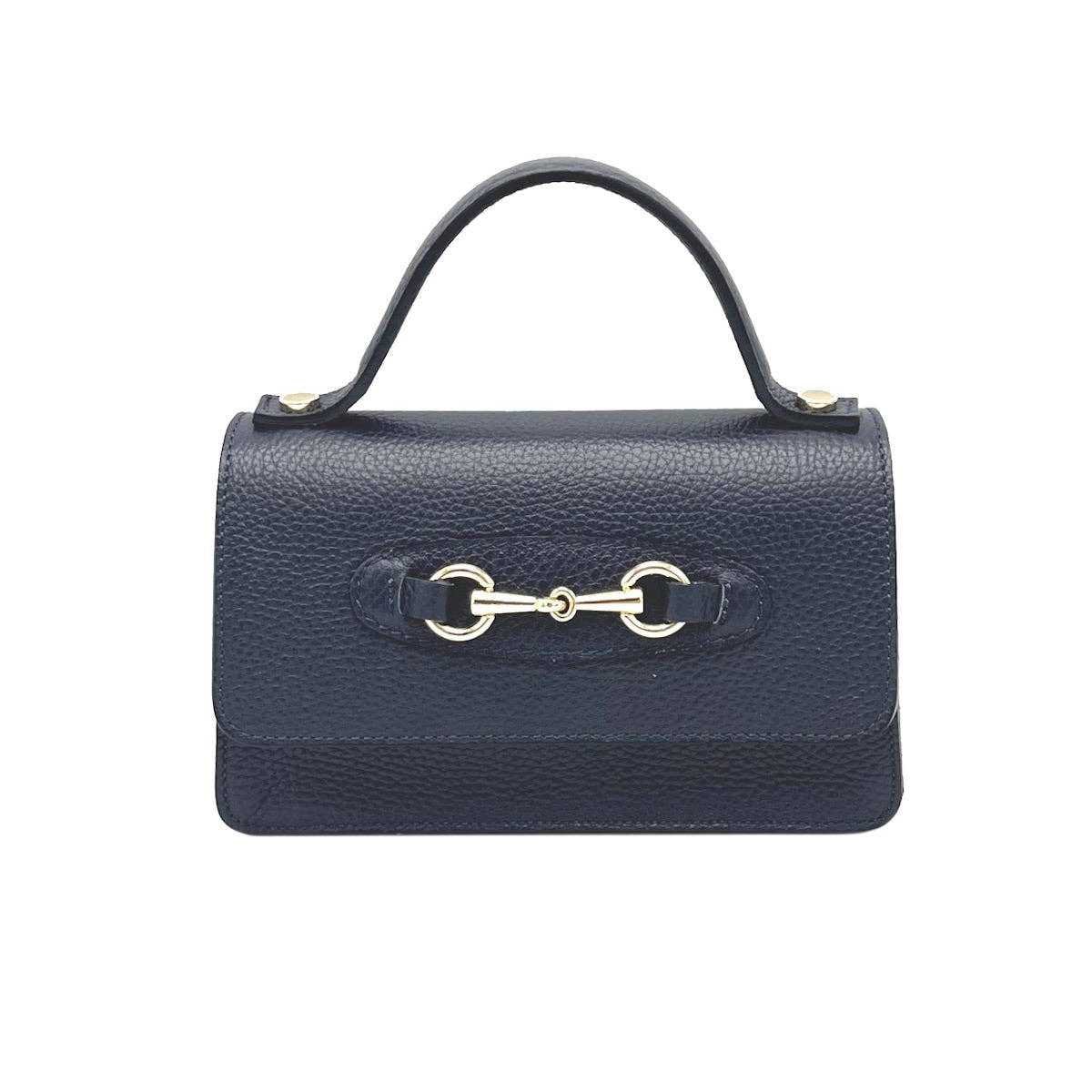 Sofia Leather Horse Bit Handbag with Chain Strap