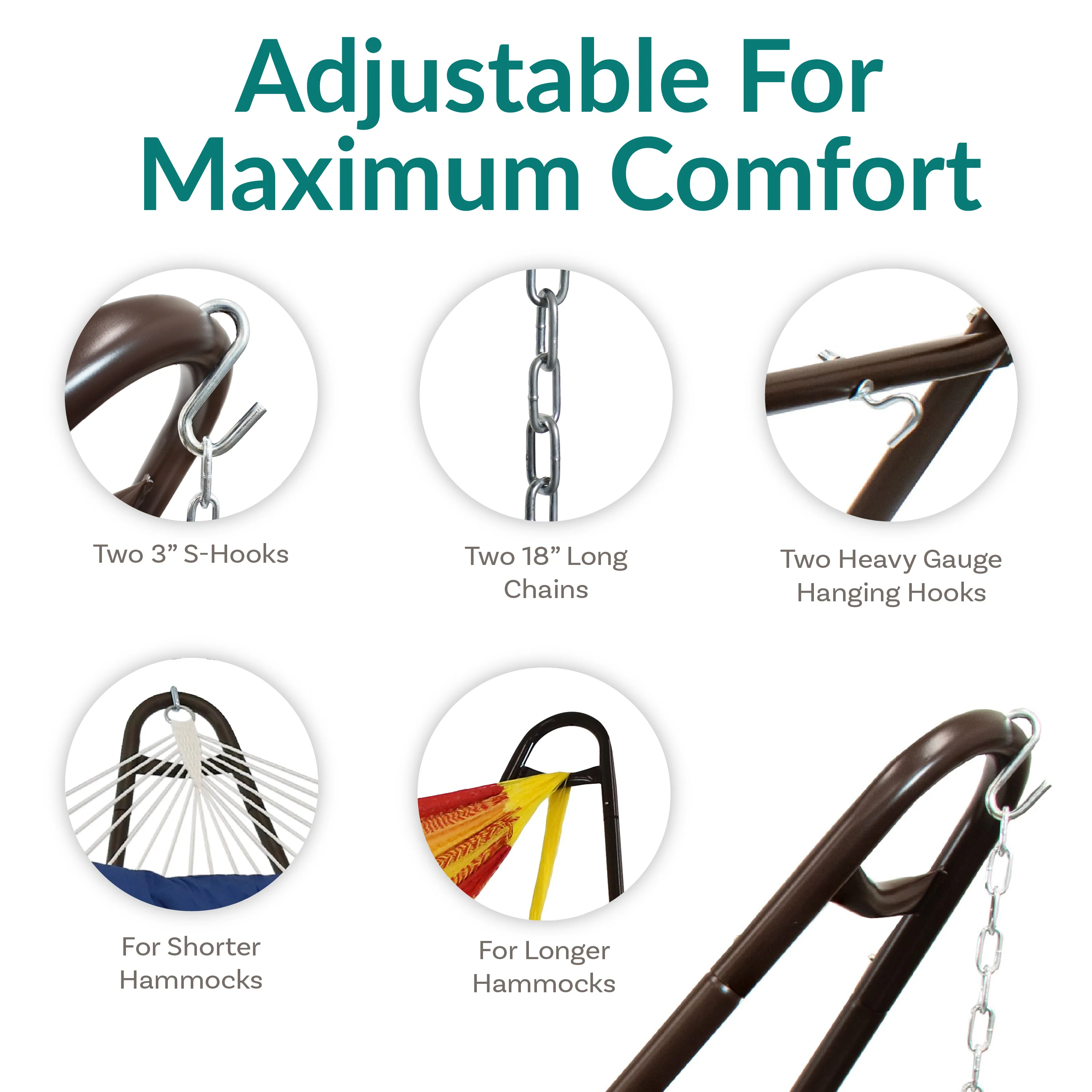 2025 Sunnydaze Forstærket Universal Multifunktionelt Hængekøjestativ