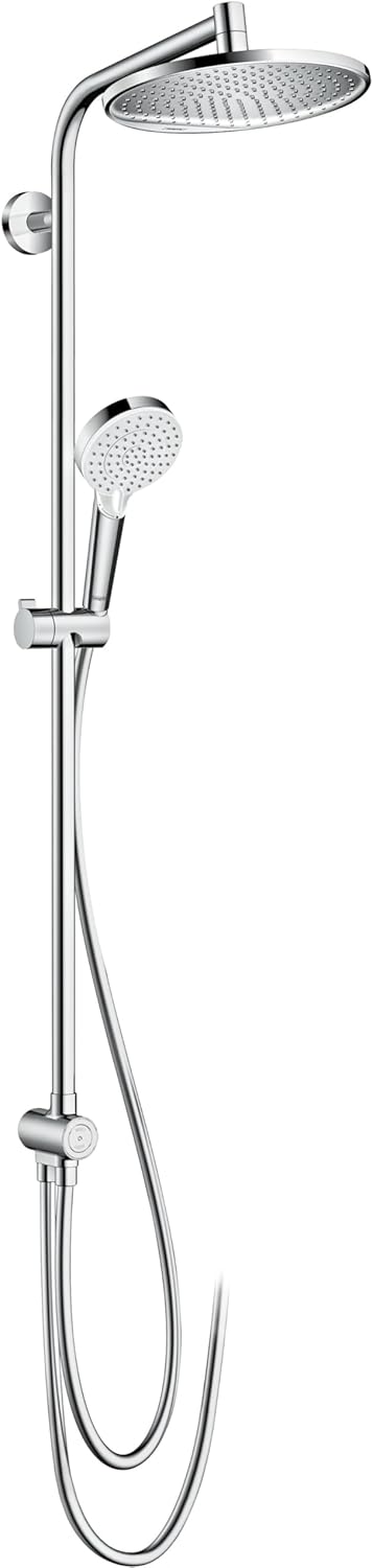 hansgrohe Crometta S Thermostat-Duschsystem 240 1 Typ Wassersparender Strahl mit Thermostat, Chrom, 27268000